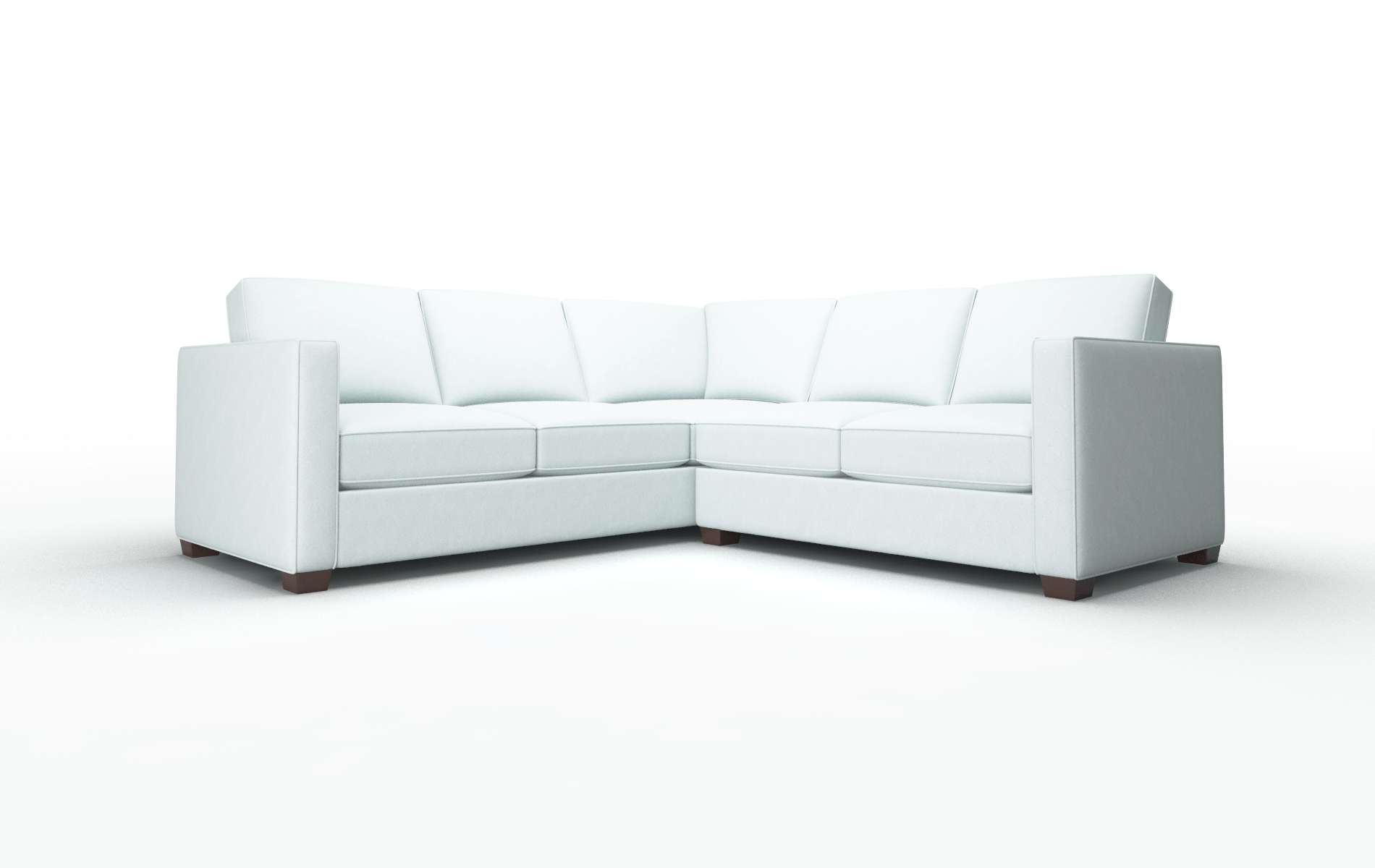 Calgary Clyde Cornflower Sectional espresso legs 1