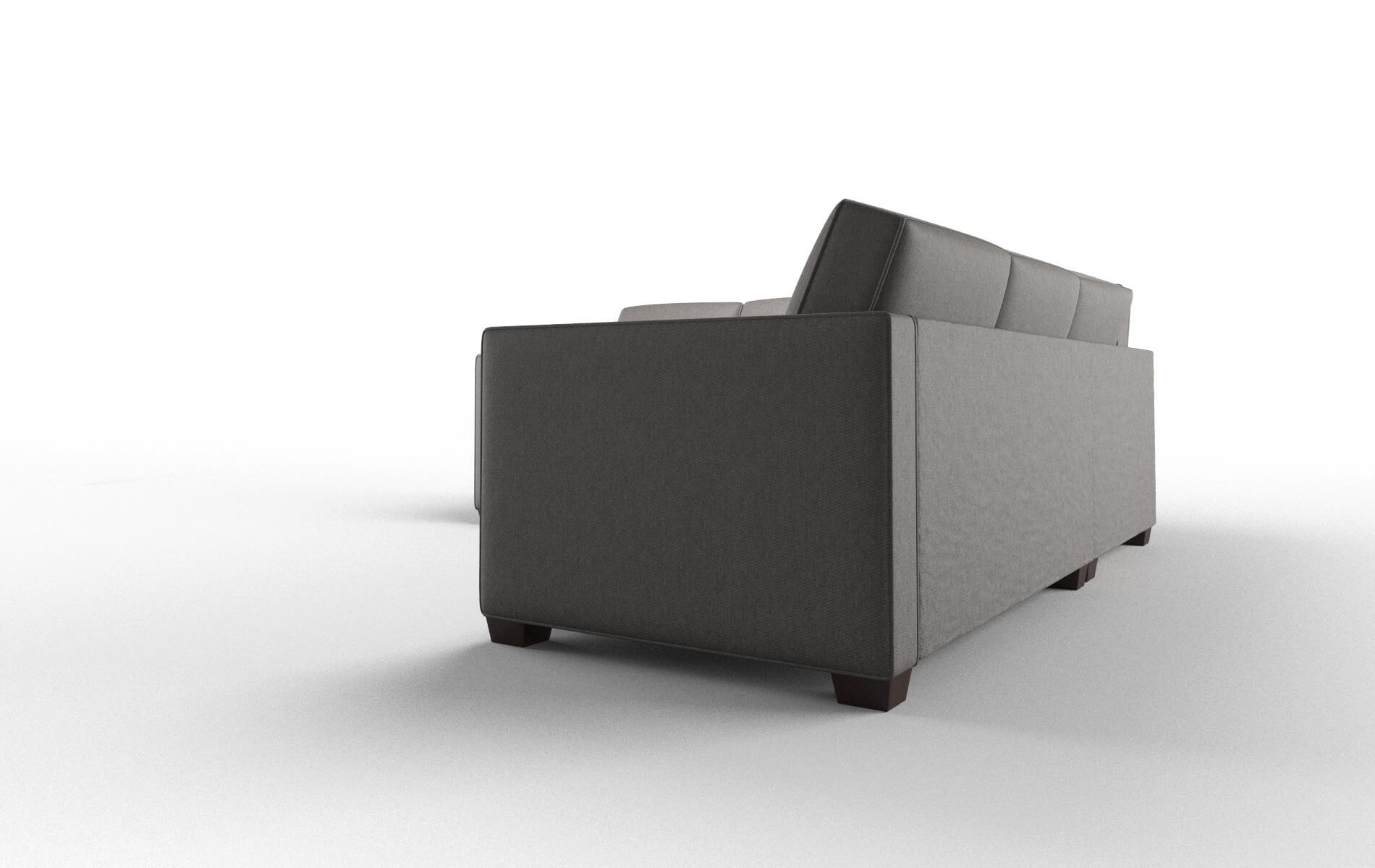 Calgary Cosmo Charcoal Sectional espresso legs 4