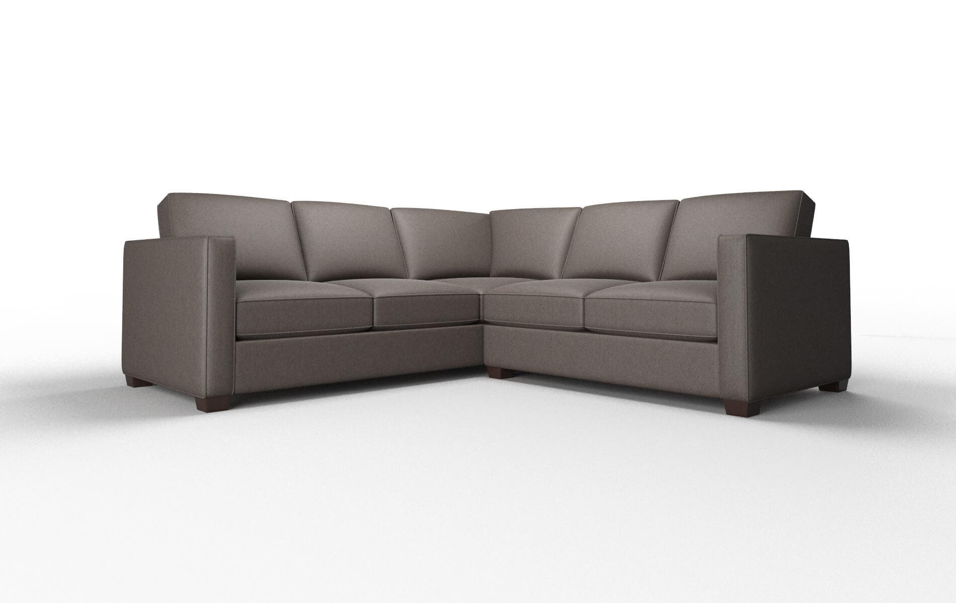 Calgary Cosmo Chocolate Sectional espresso legs 1