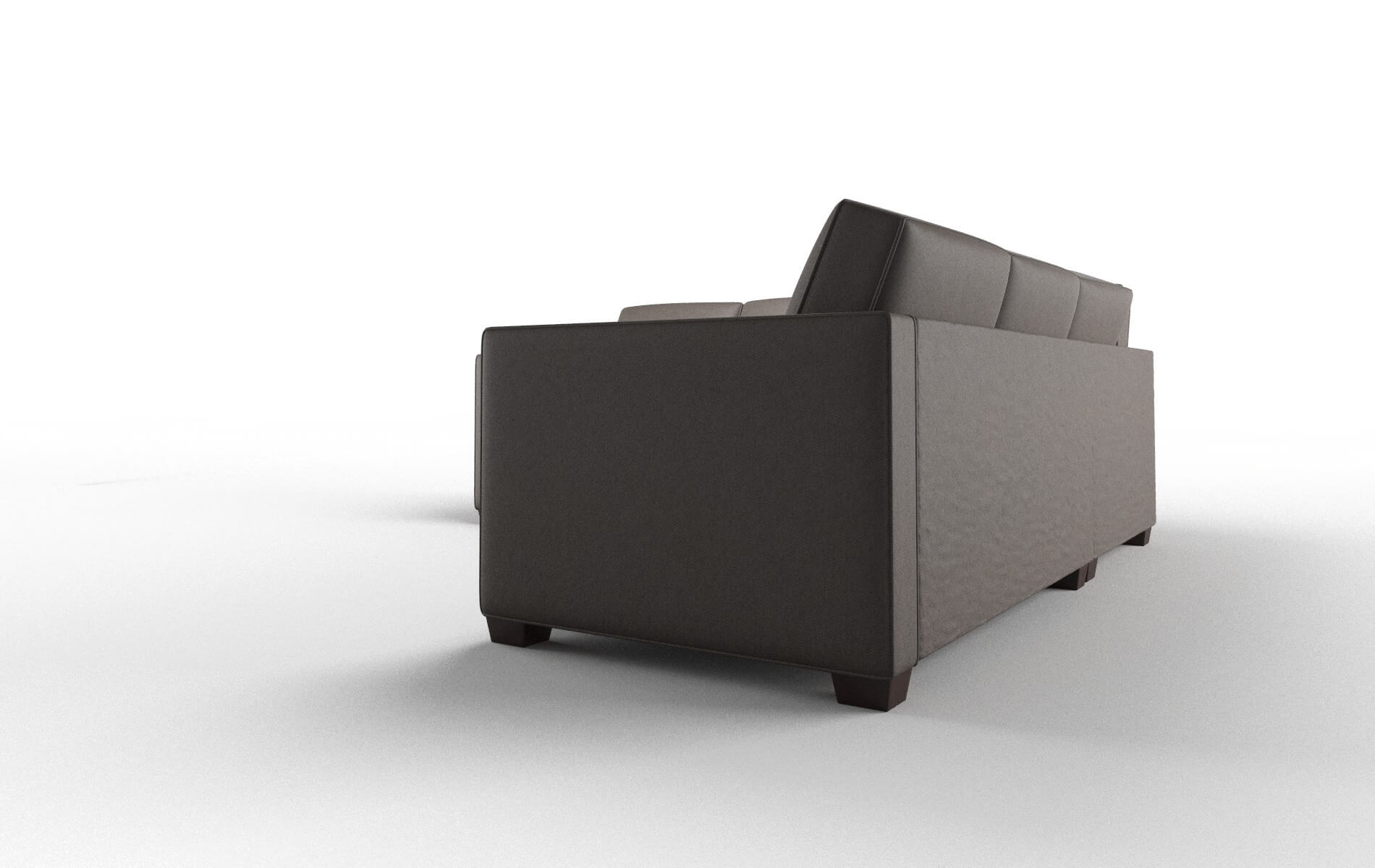 Calgary Cosmo Chocolate Sectional espresso legs 4