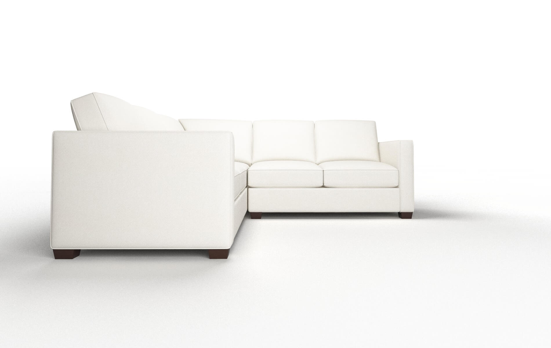 Calgary Cosmo Ivory Sectional espresso legs 2