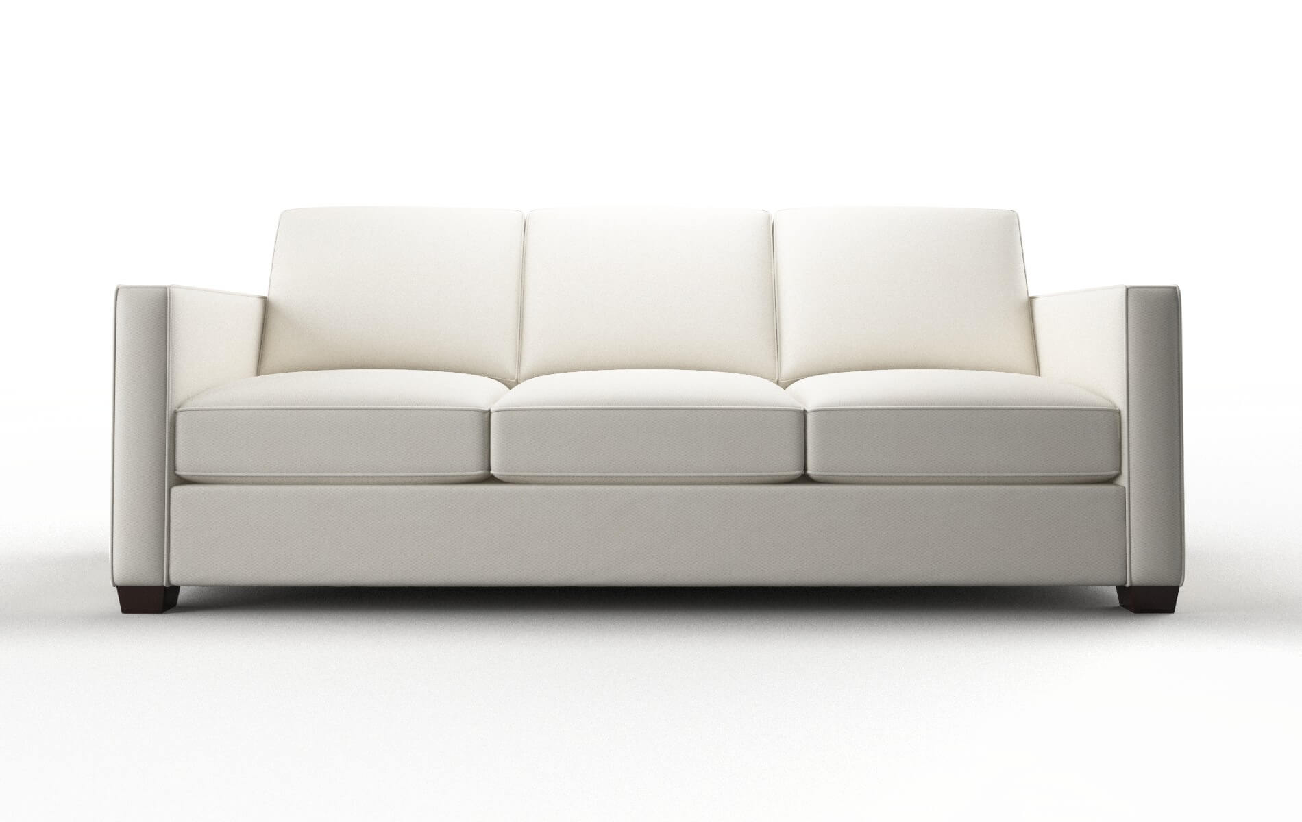 Calgary Cosmo Ivory Sofa espresso legs 1