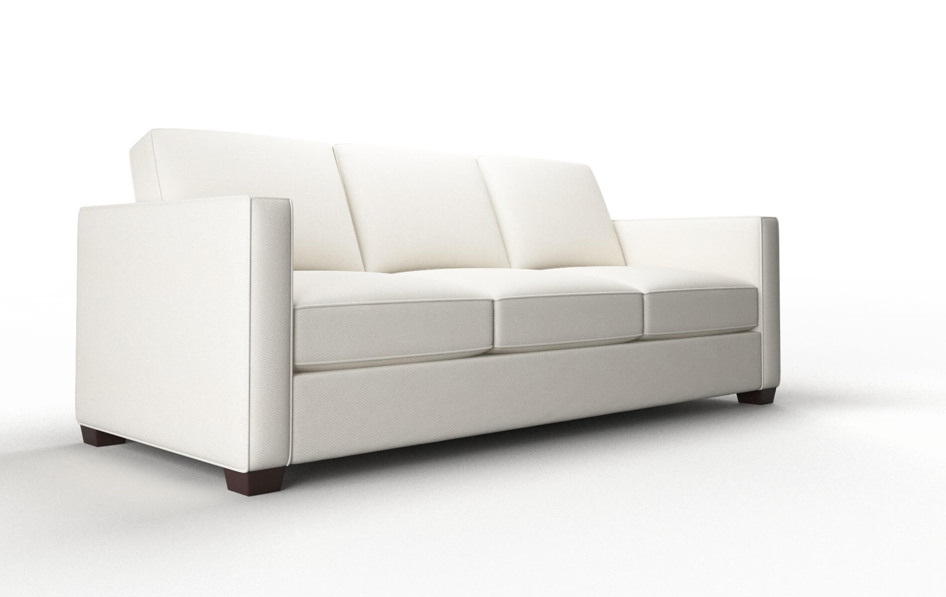 Calgary Cosmo Ivory Sofa espresso legs 2