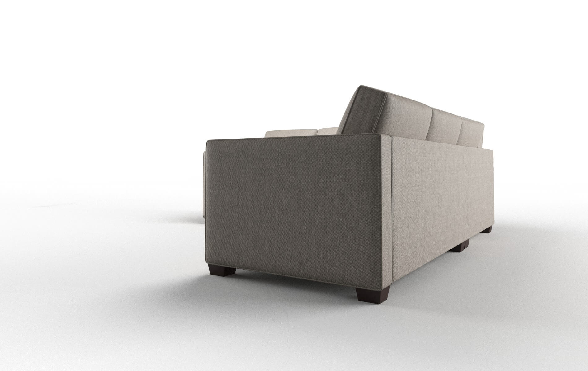 Calgary Cosmo Taupe Sectional espresso legs 4