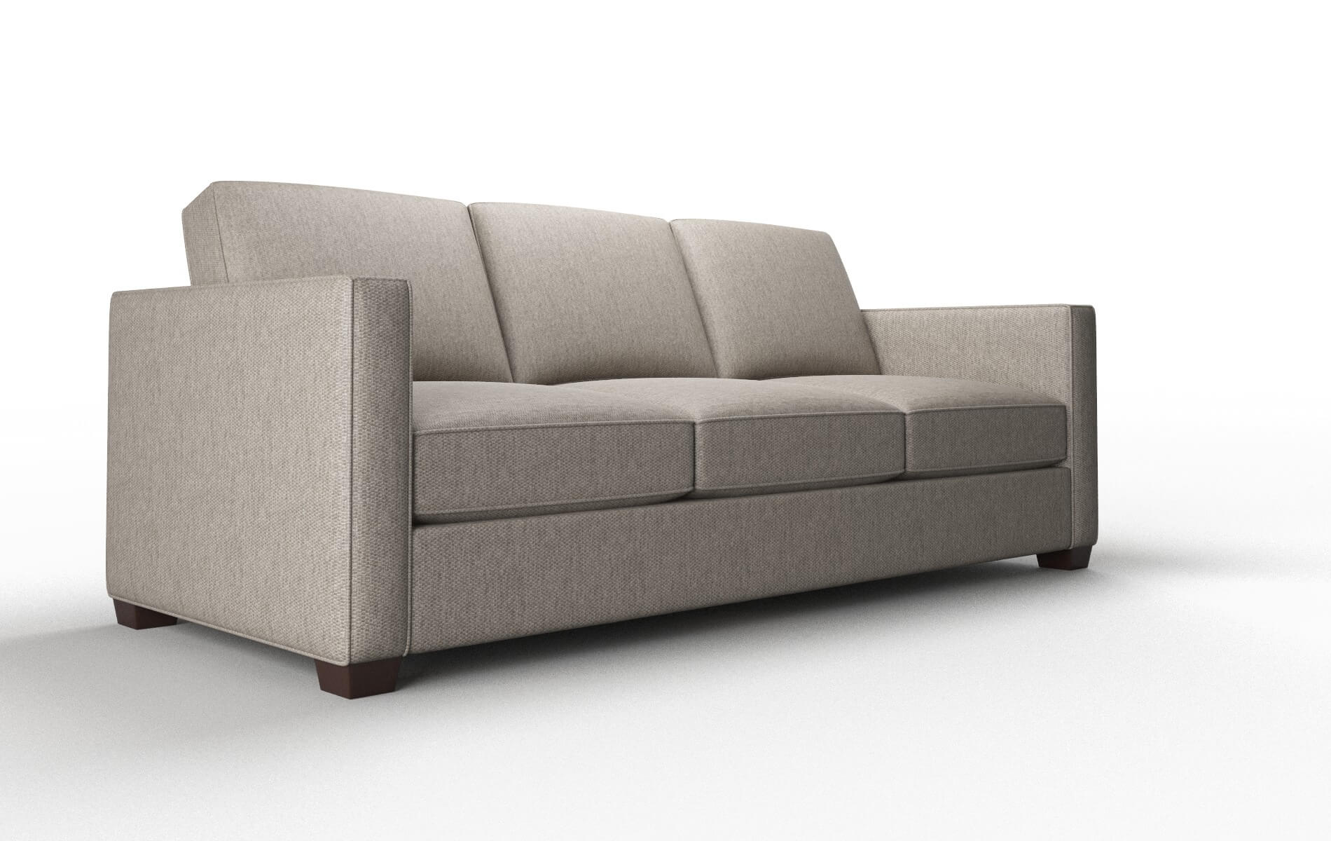 Calgary Cosmo Taupe Sofa espresso legs 2