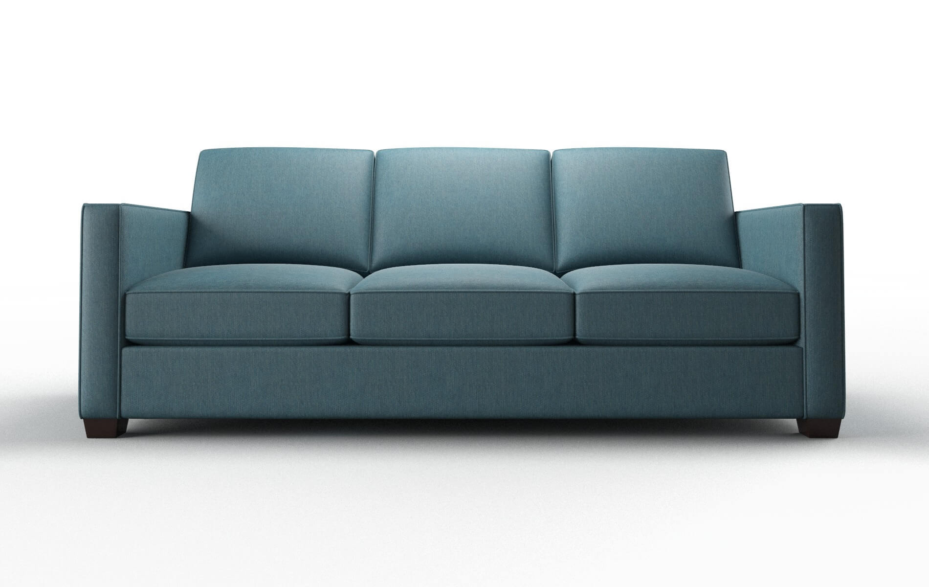 Calgary Cosmo Teal Sofa espresso legs 1