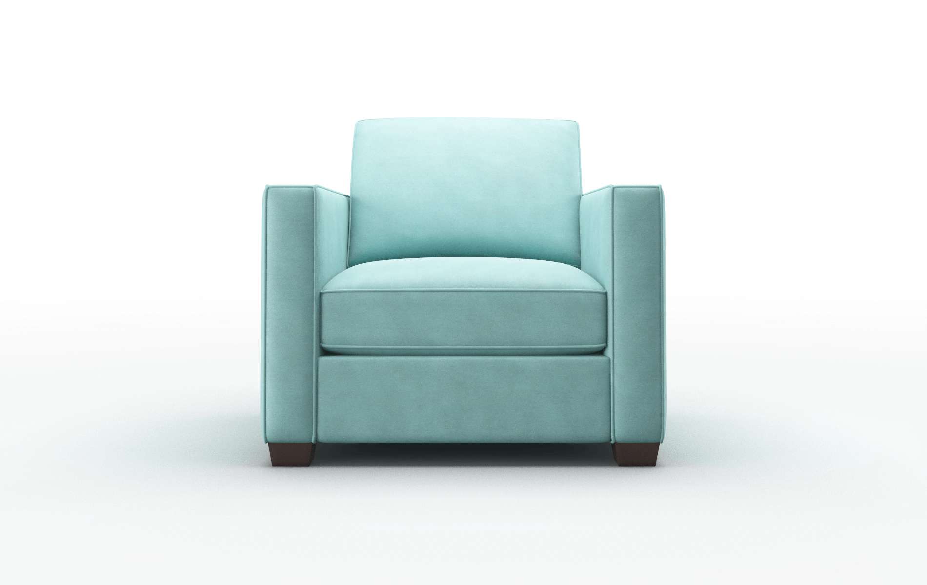 Calgary Curious Turquoise Chair espresso legs 1