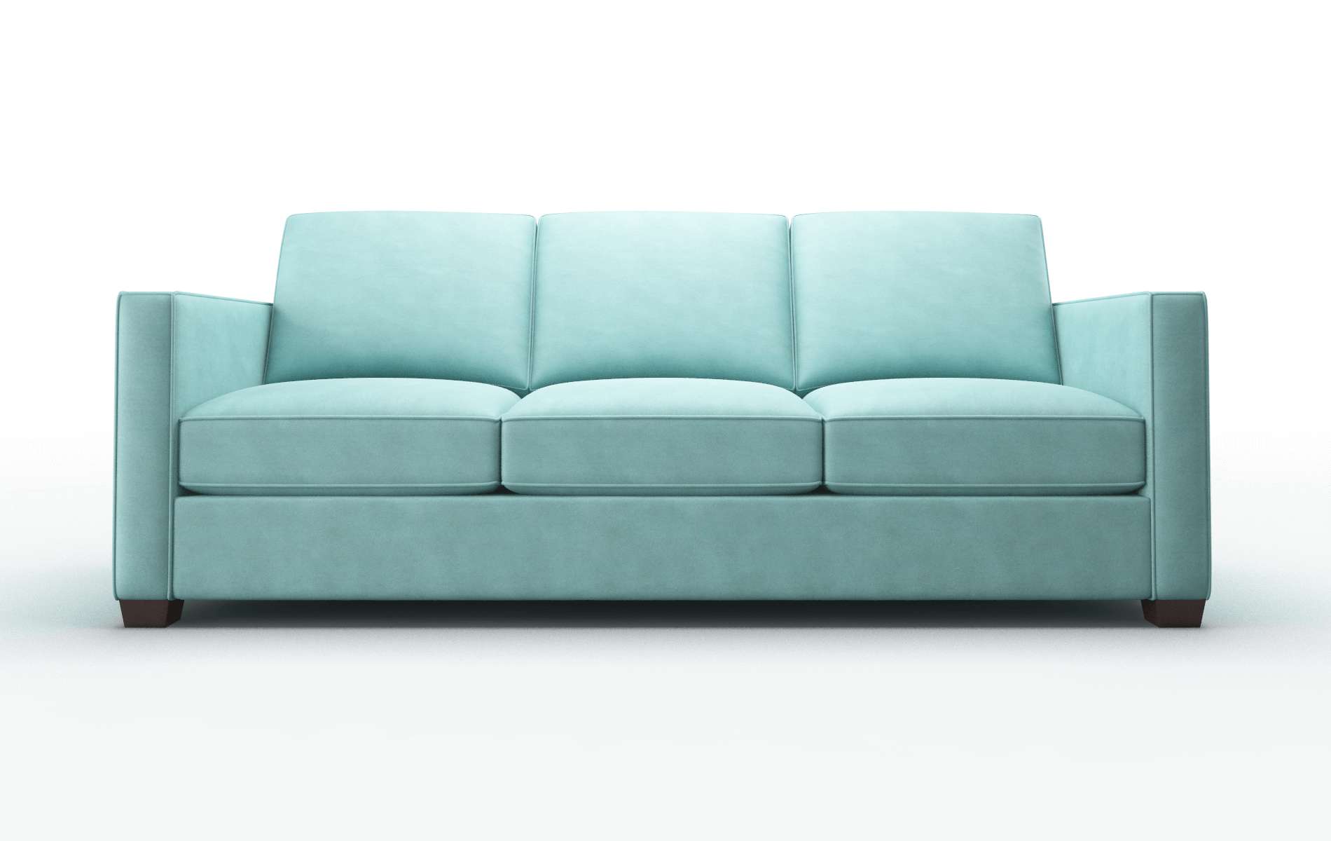 Calgary Curious Turquoise Sofa espresso legs 1