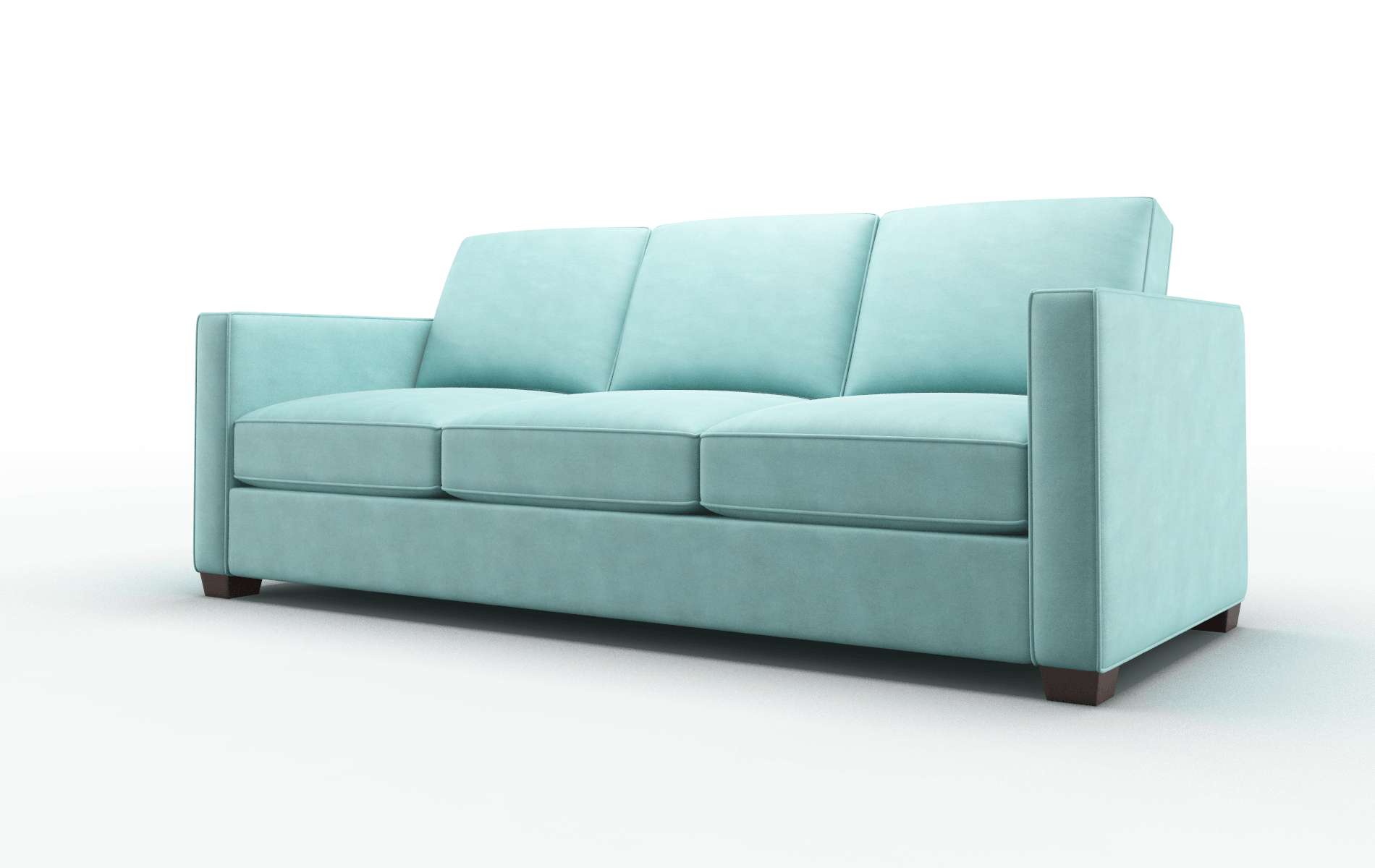 Calgary Curious Turquoise Sofa espresso legs 4