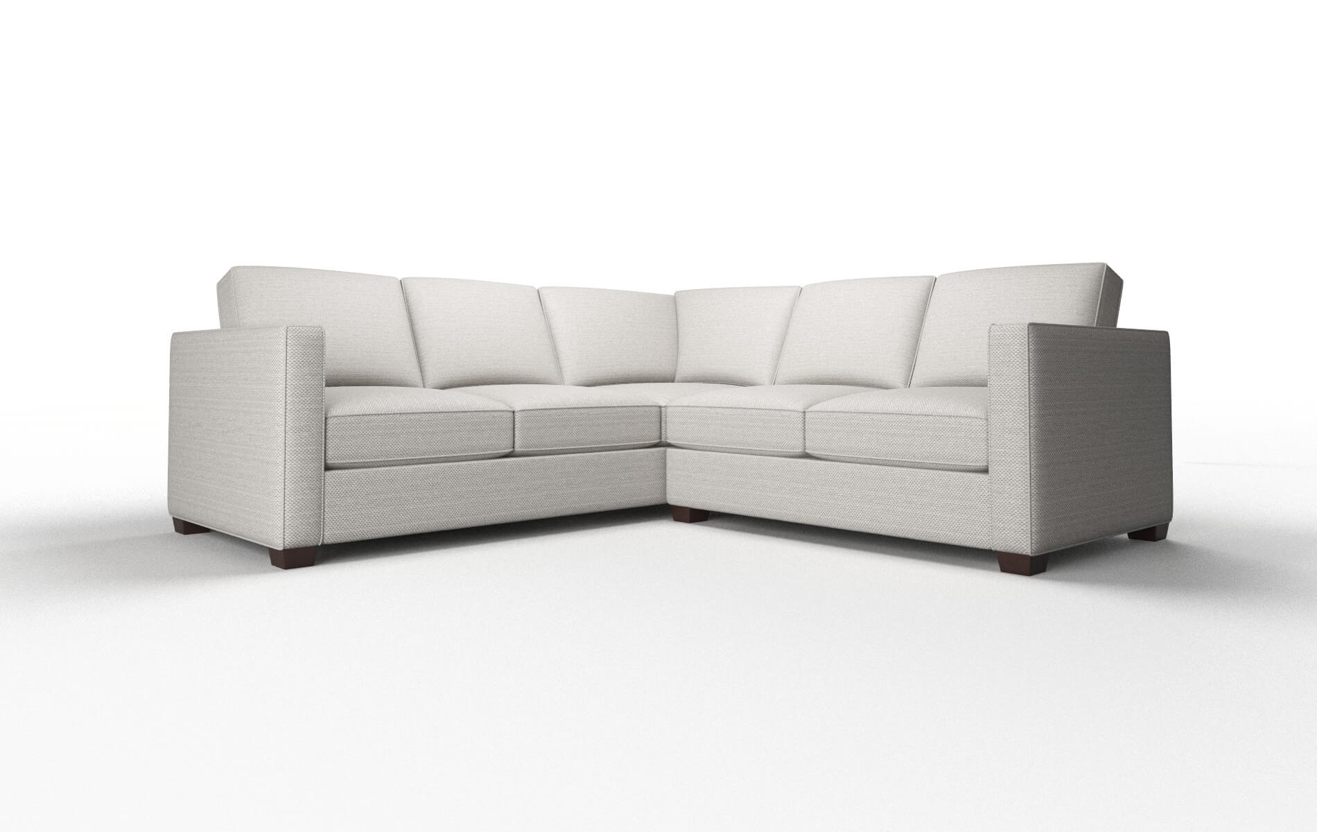 Calgary Derby Grey Sectional espresso legs 1