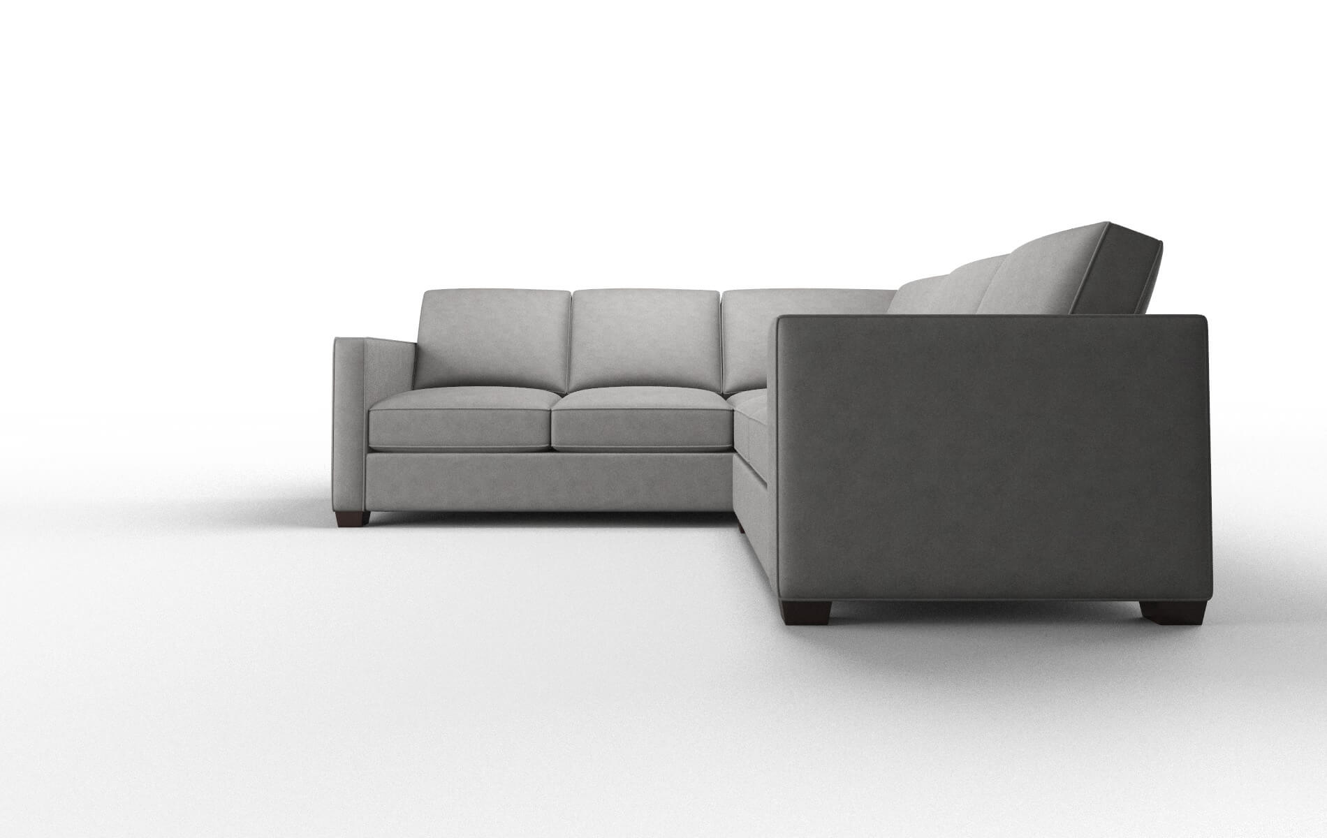 Calgary Dream_d Charcoal Sectional espresso legs 5