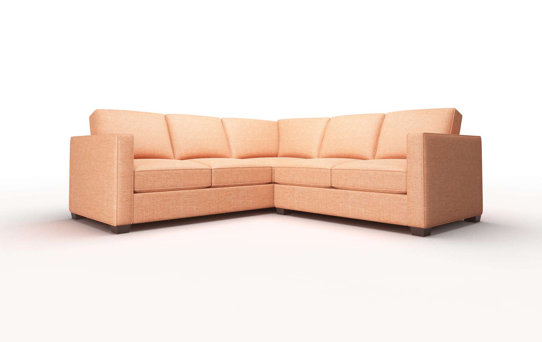 Calgary Durham Tangerine Sectional espresso legs 1