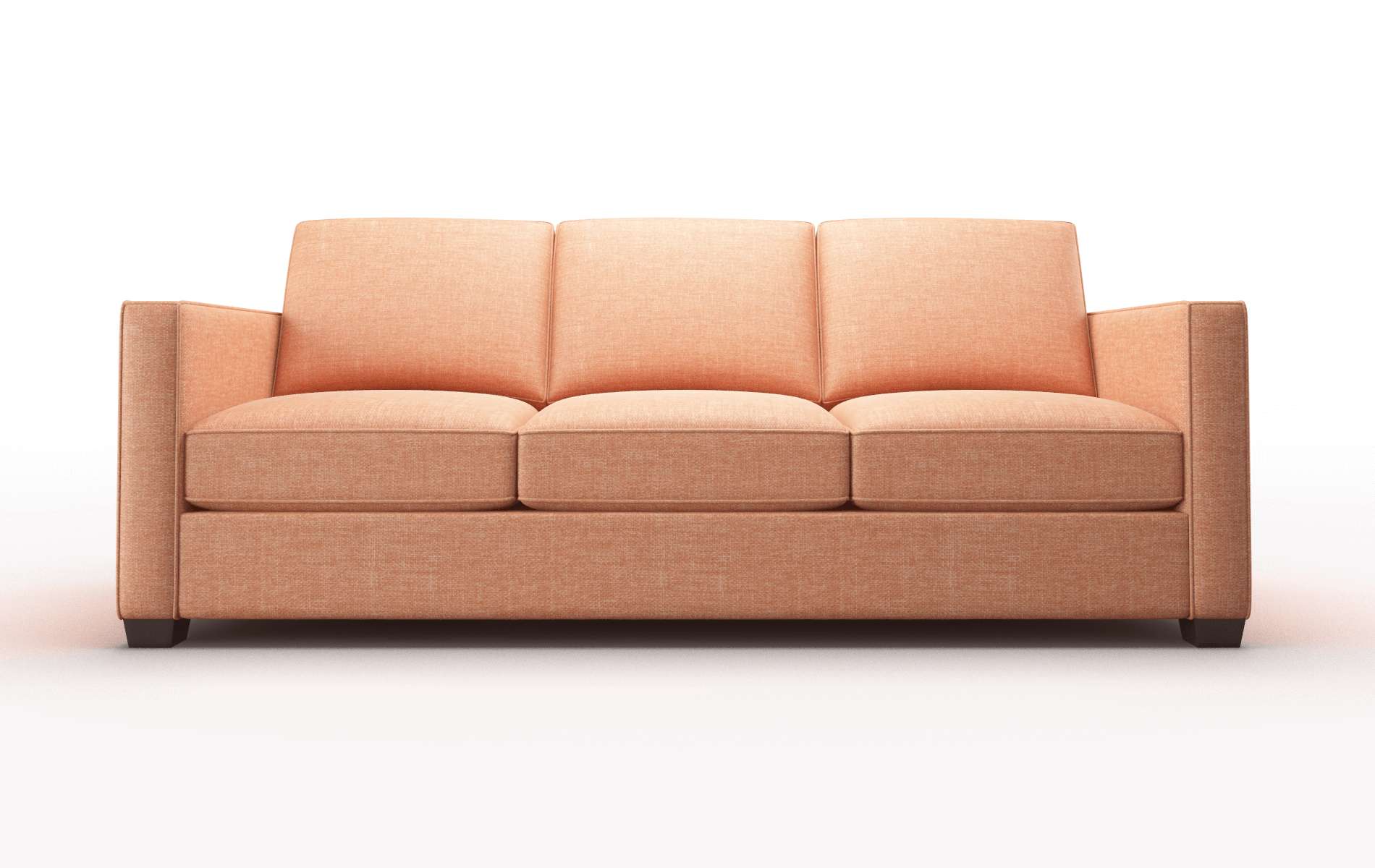 Calgary Durham Tangerine Sofa espresso legs 1