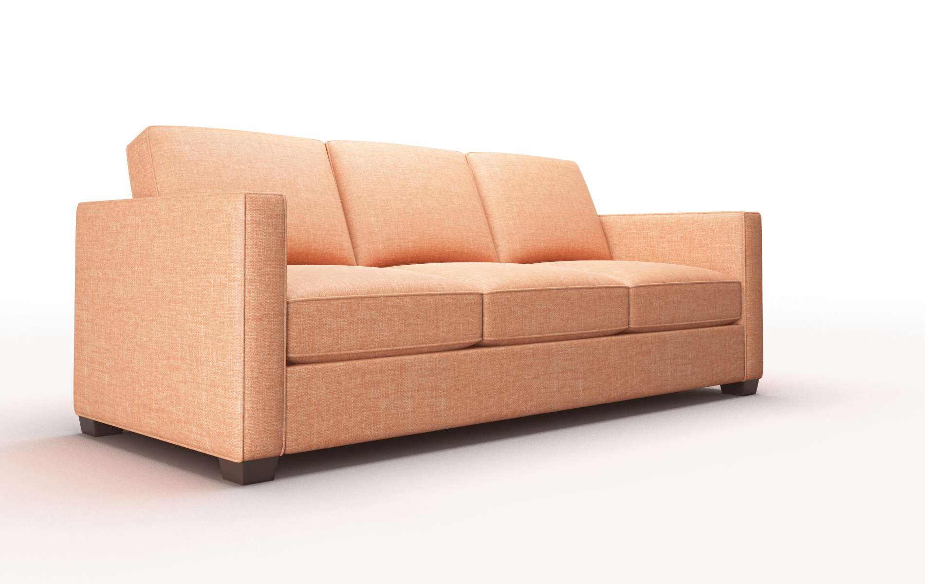 Calgary Durham Tangerine Sofa espresso legs 2