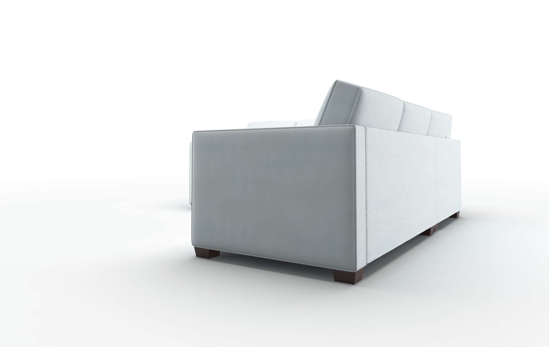 Calgary Hathaway Aqua Sectional espresso legs 4