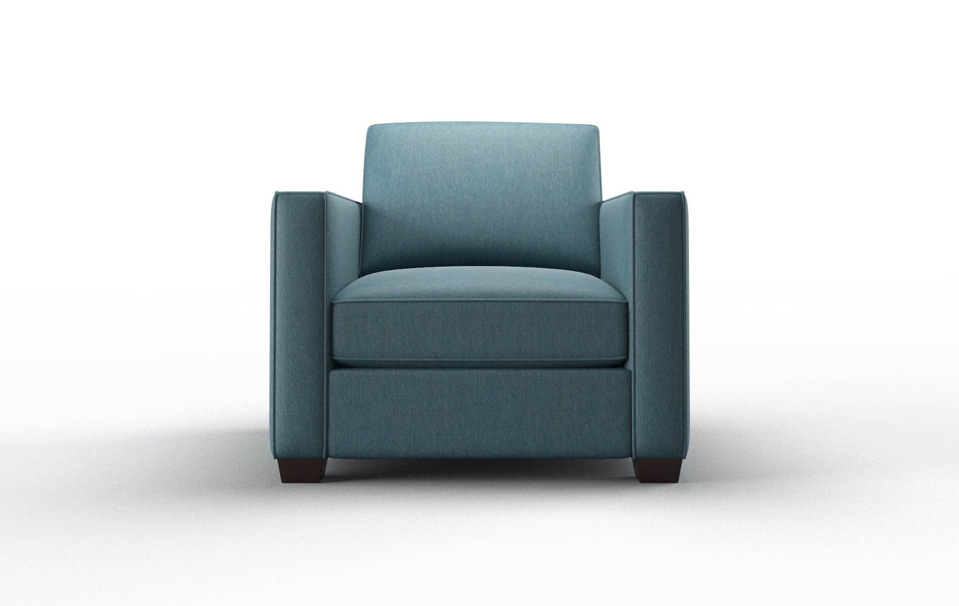 Calgary Hepburn Teal Chair espresso legs 1