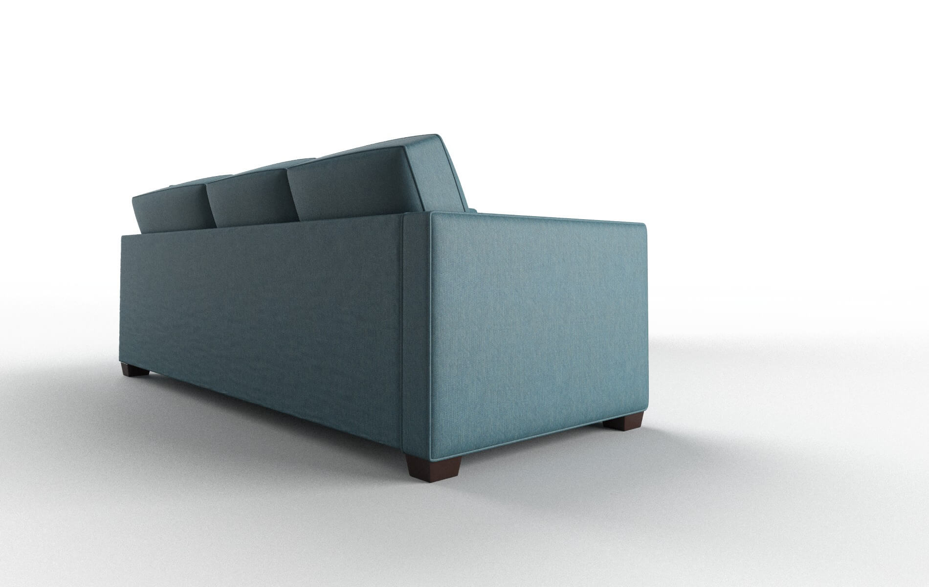 Calgary Hepburn Teal Sectional espresso legs 3