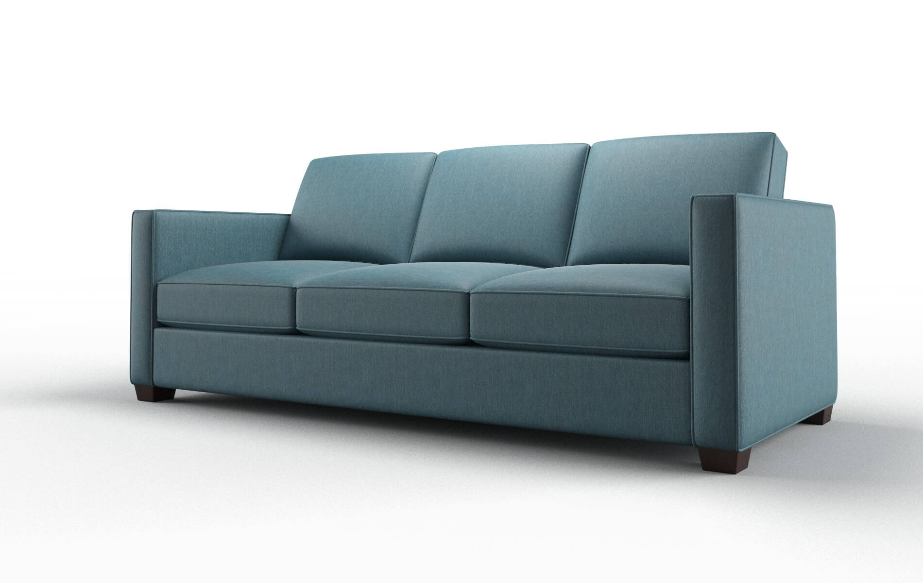 Calgary Hepburn Teal Sofa espresso legs 4