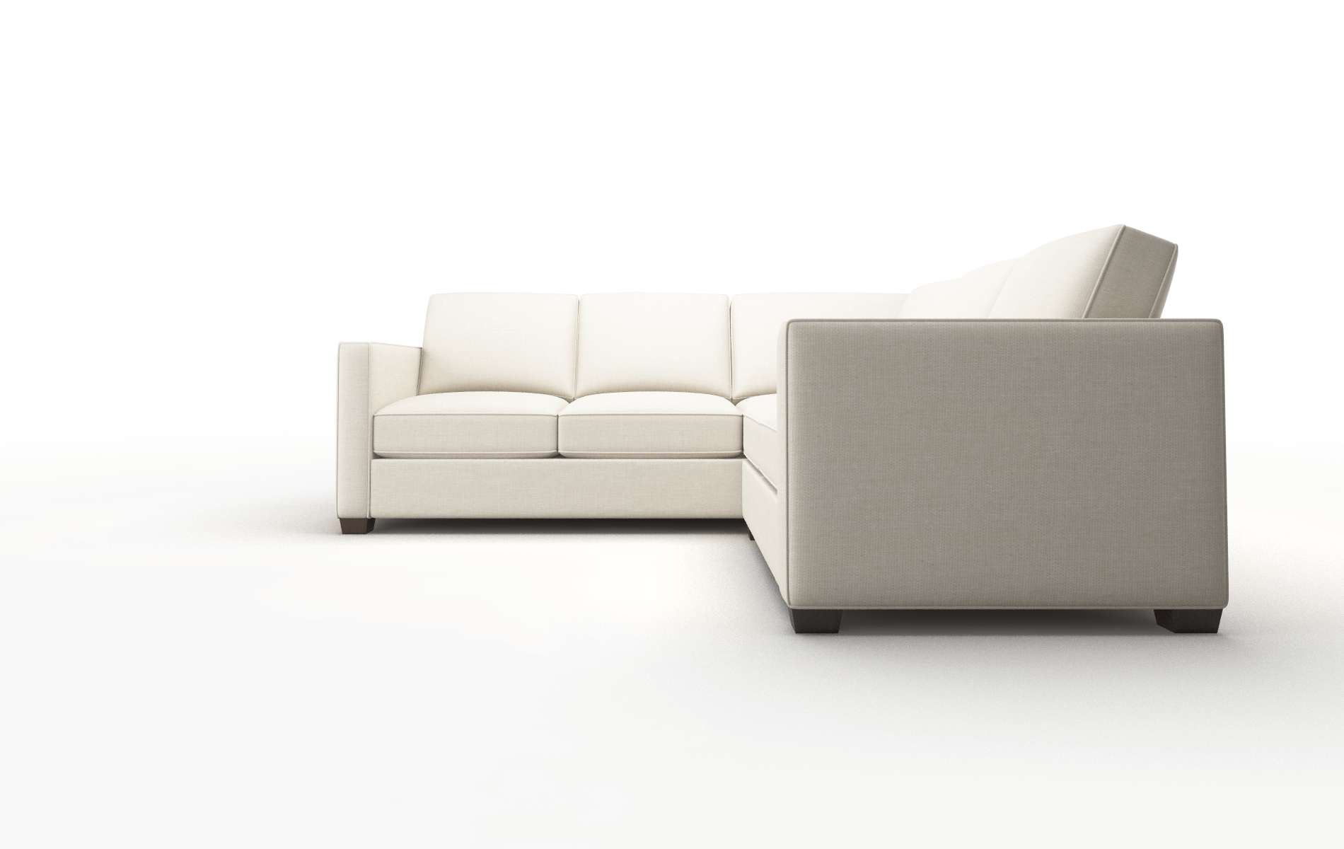 Calgary Keylargo Almond Sectional espresso legs 5