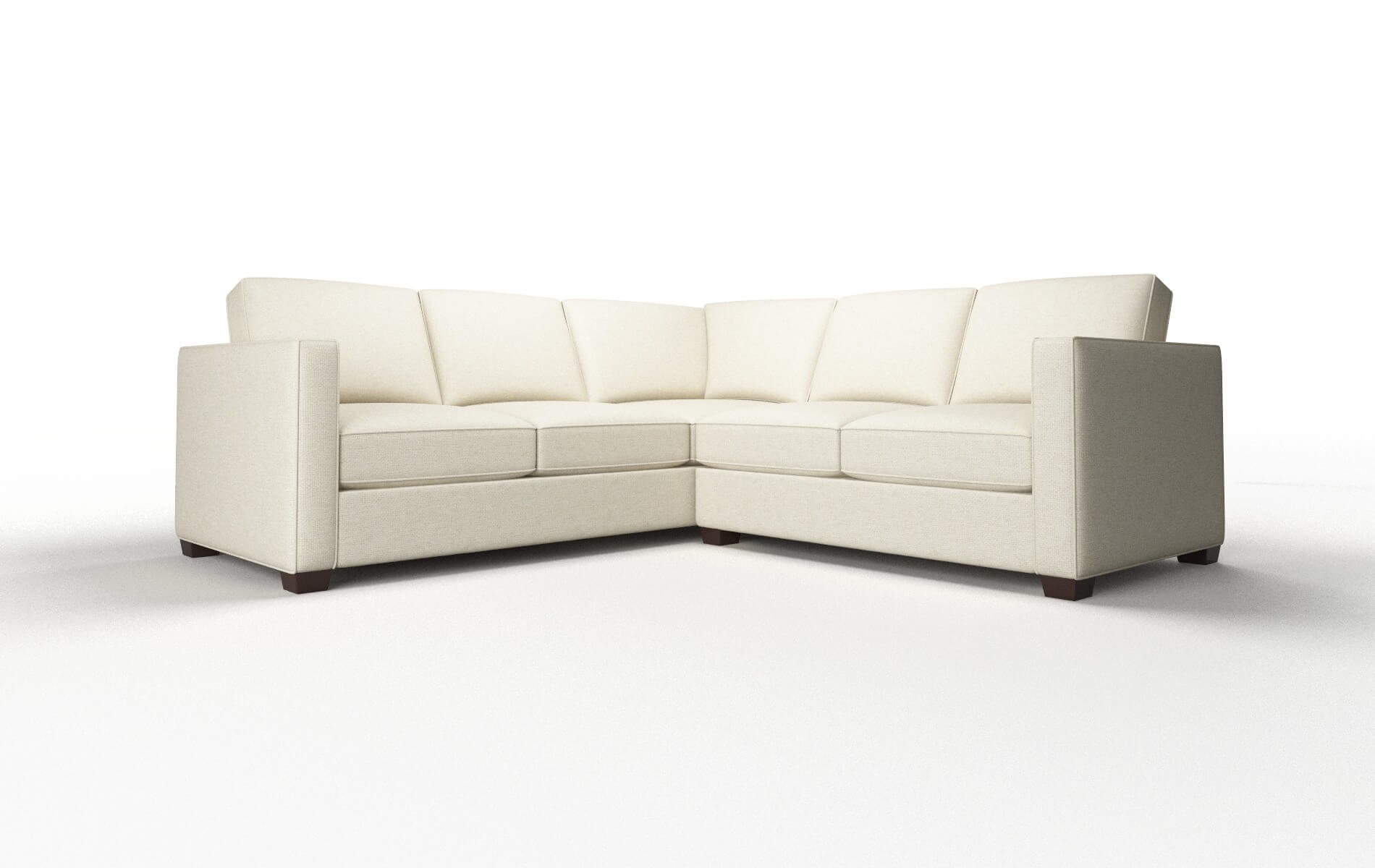 Calgary Lana Sand Sectional espresso legs 1