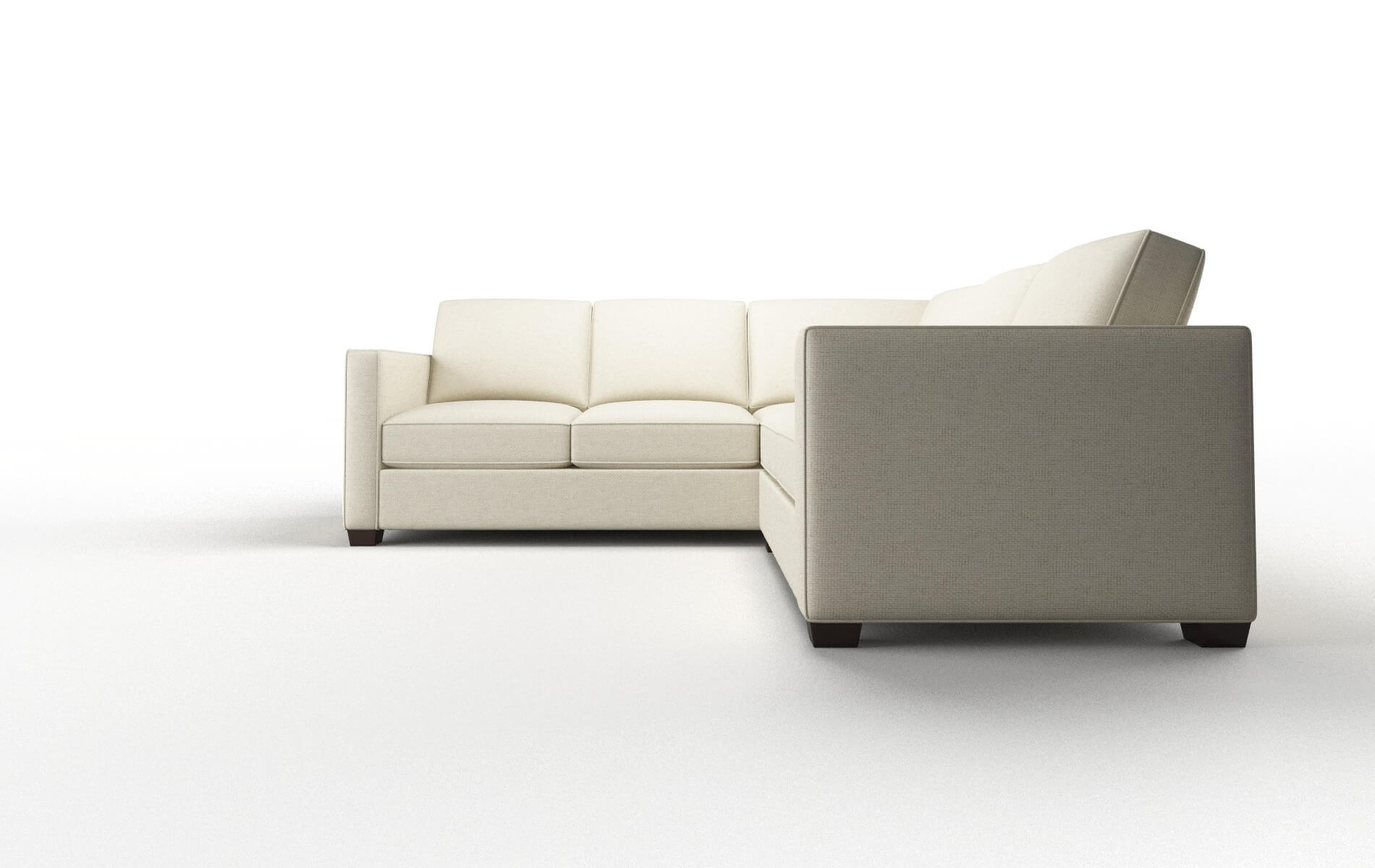 Calgary Lana Sand Sectional espresso legs 5