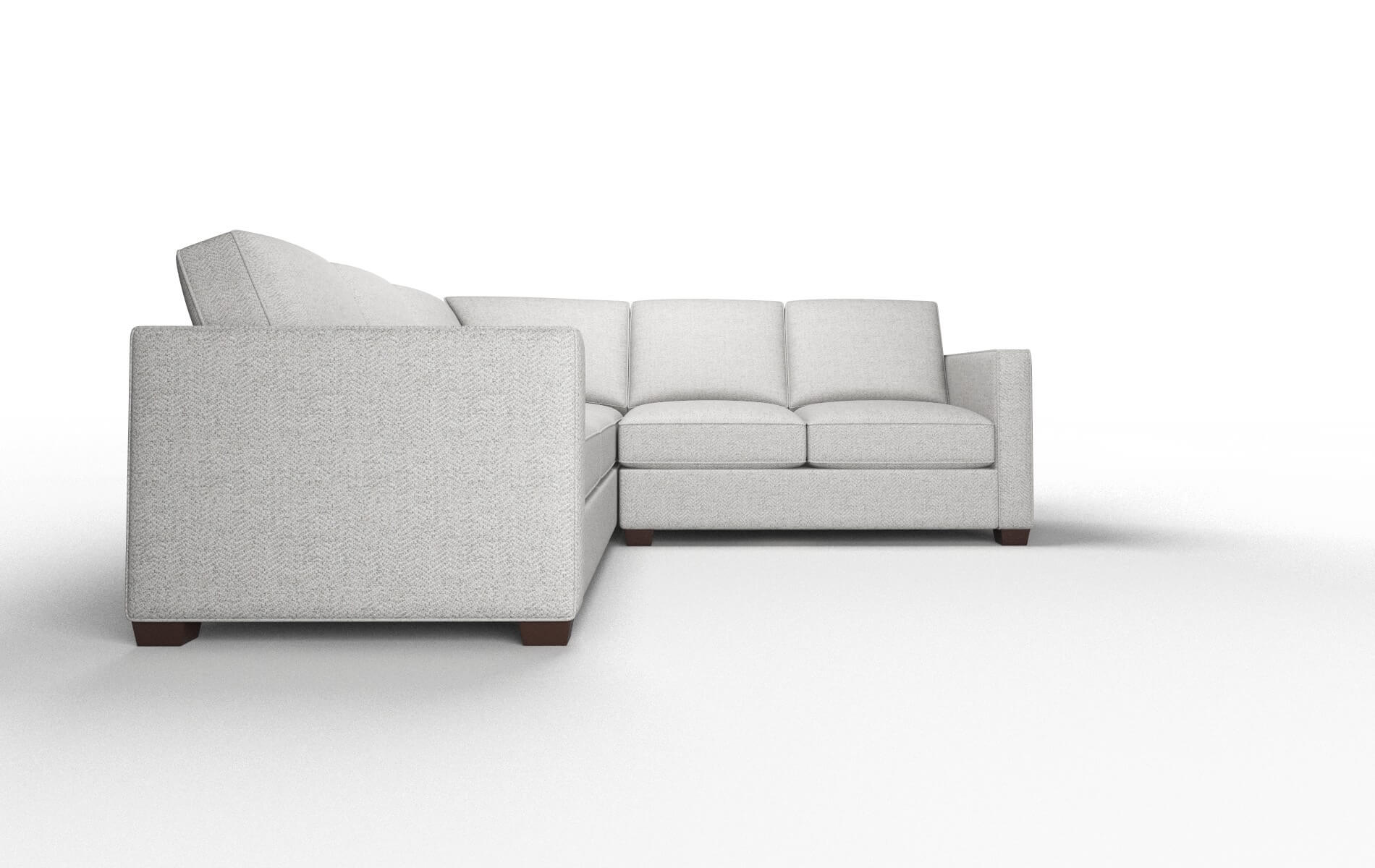 Calgary Malibu Dove Sectional espresso legs 2