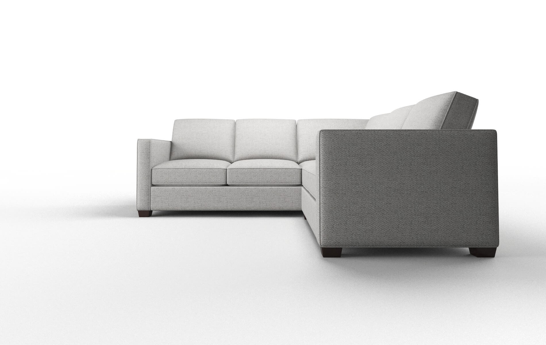 Calgary Malibu Dove Sectional espresso legs 5