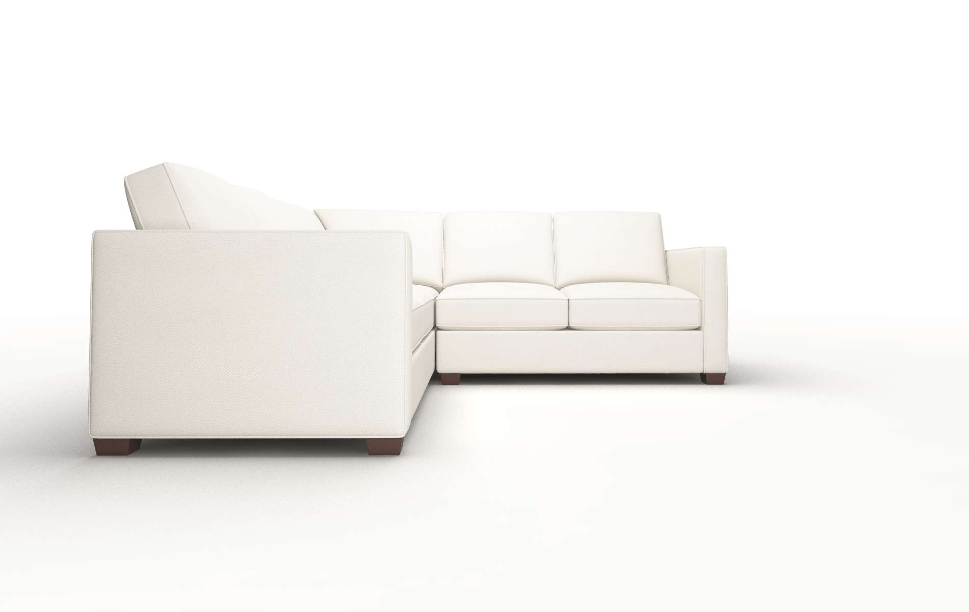 Calgary Malibu Linen Sectional espresso legs 2