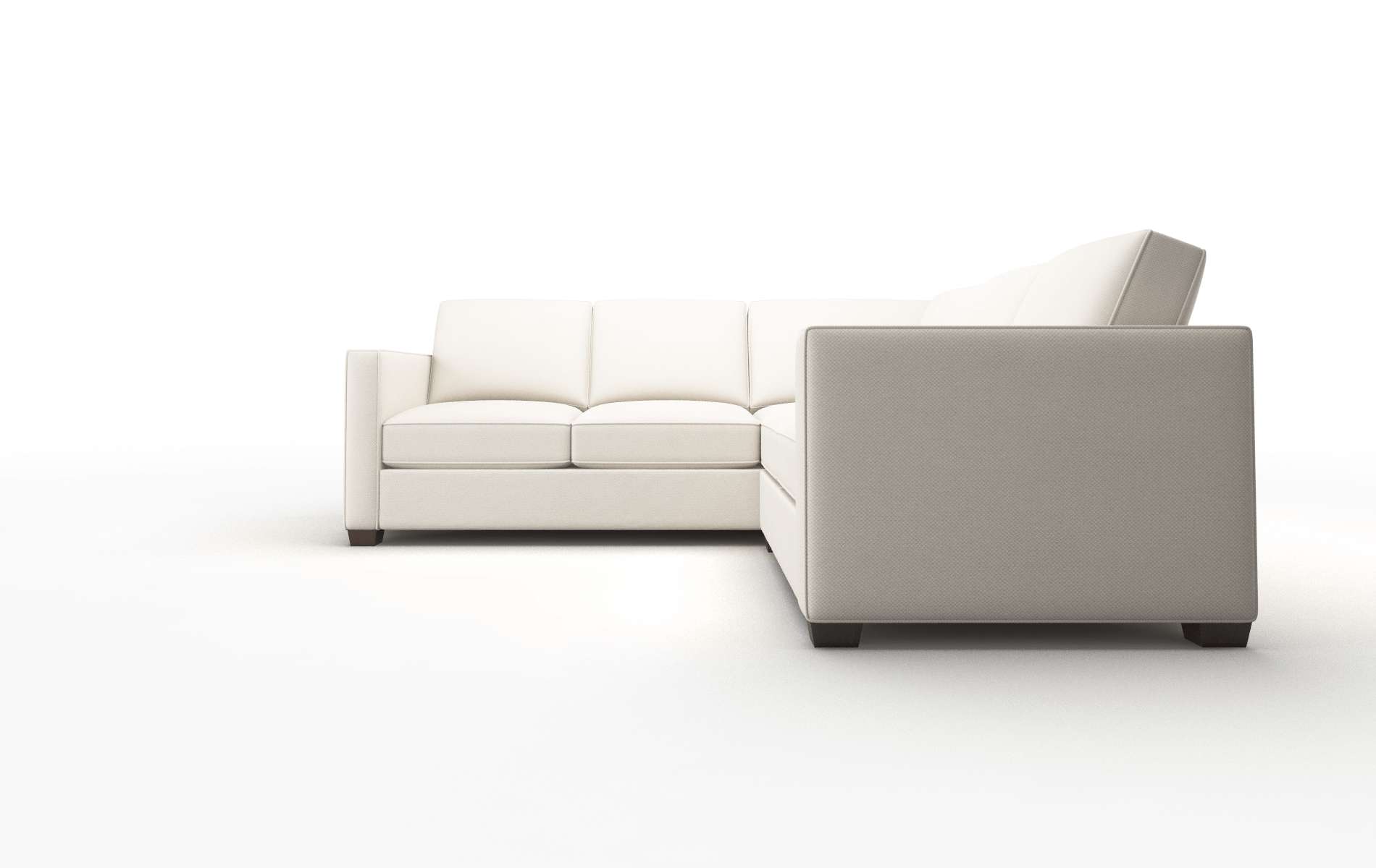 Calgary Malibu Linen Sectional espresso legs 5