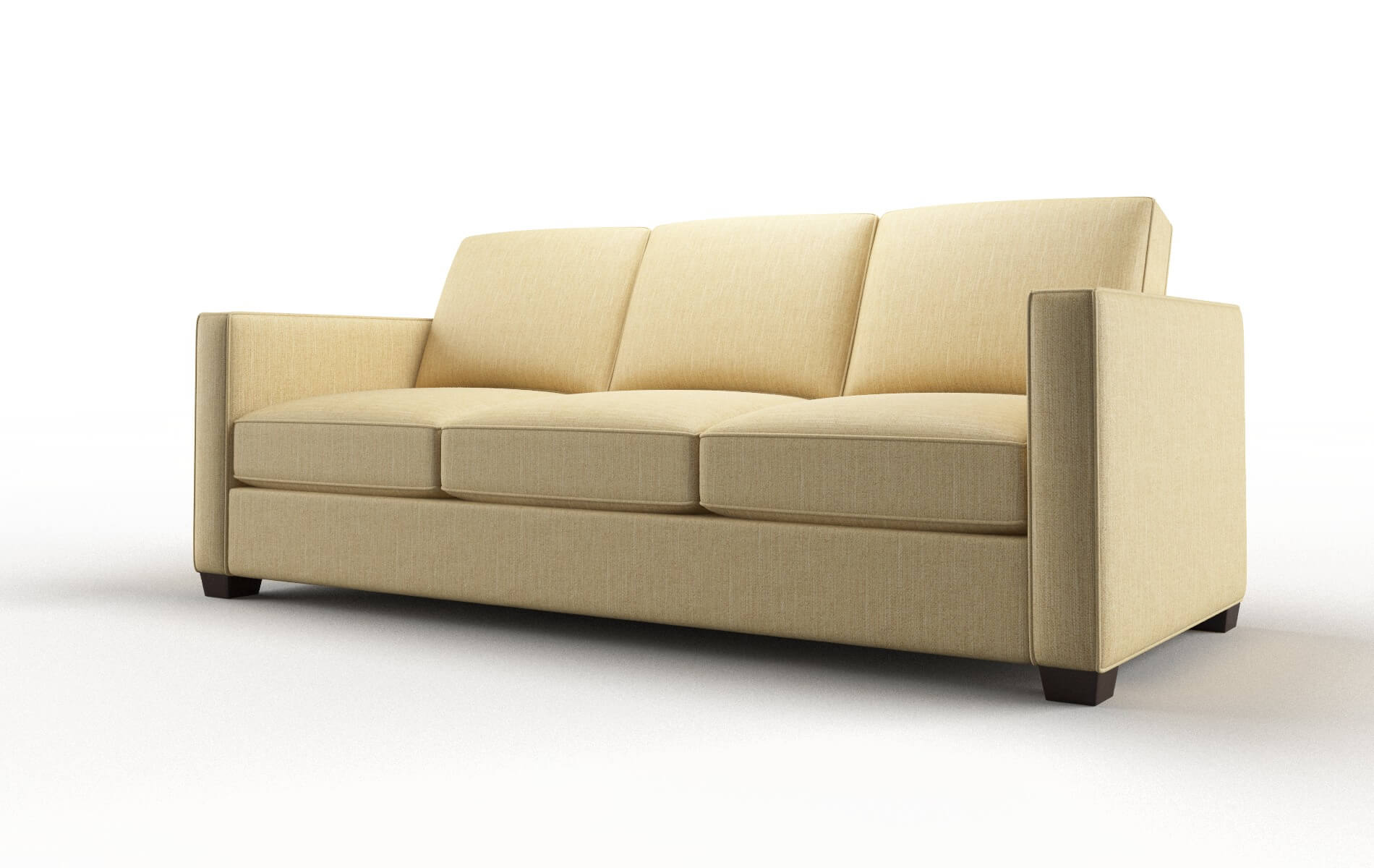 Calgary Malibu Maize Sofa espresso legs 4