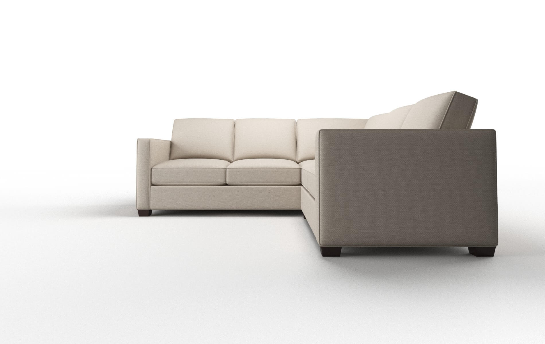 Calgary Naples Almond Sectional espresso legs 5