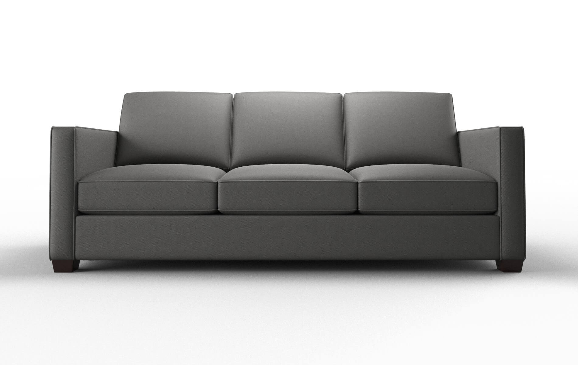 Calgary Oakley Charcoal Sofa espresso legs 1
