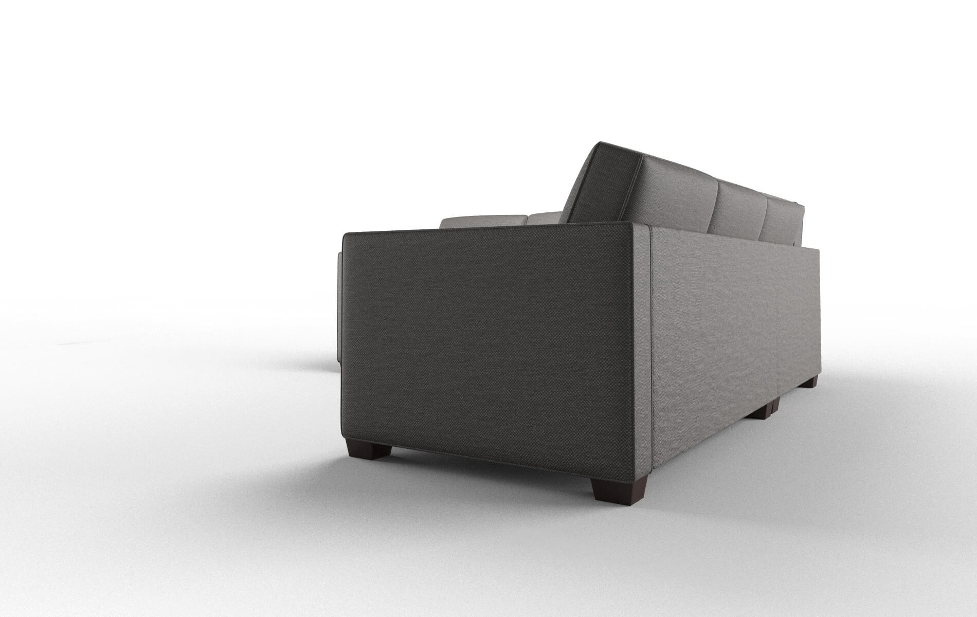 Calgary Oscar Charcoal Sectional espresso legs 4