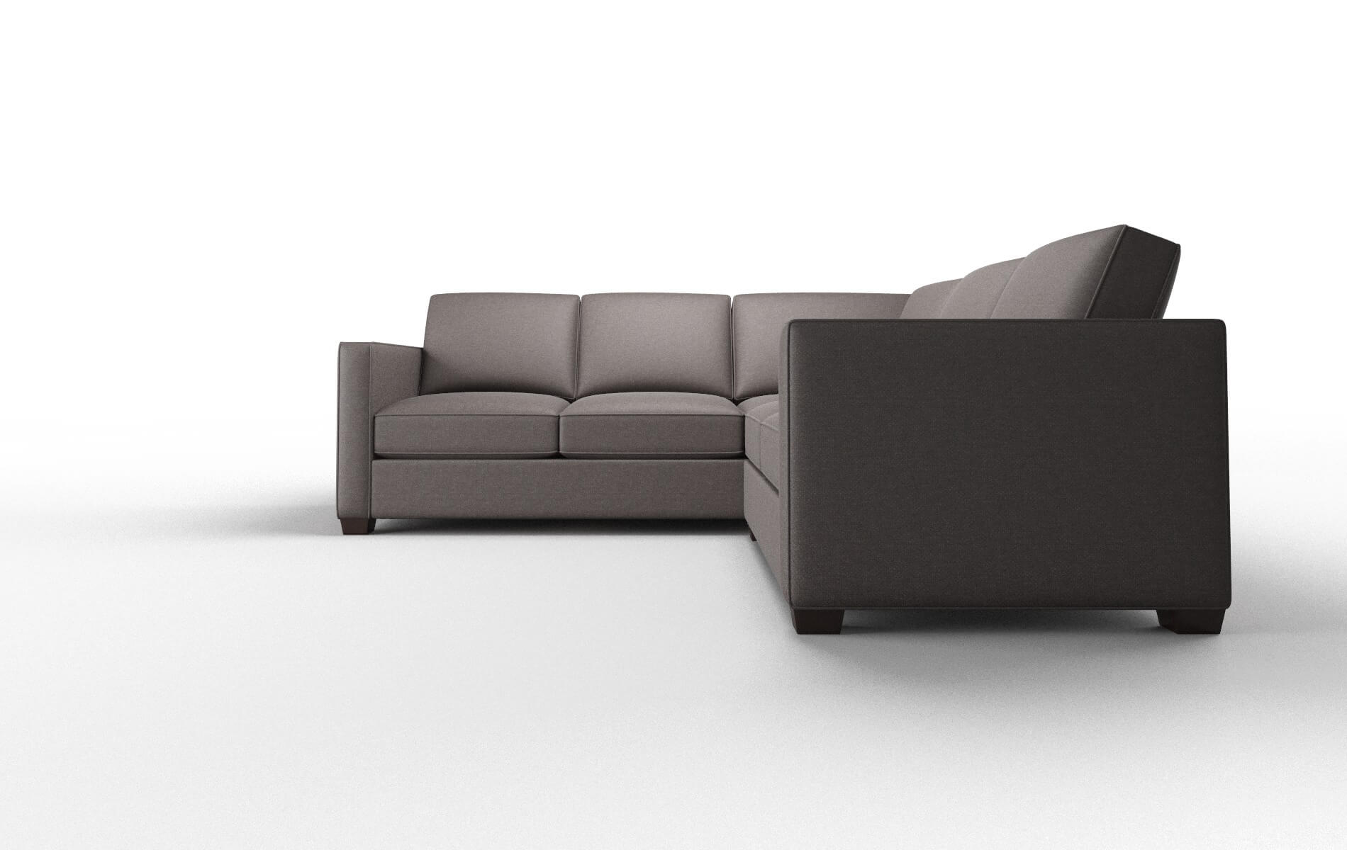 Calgary Oscar Chocolate Sectional espresso legs 5