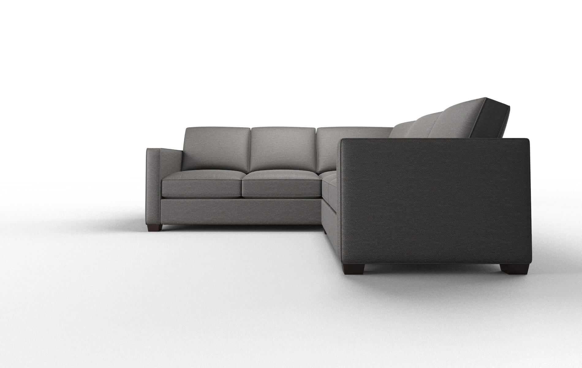 Calgary Oscar Grey Sectional espresso legs 5