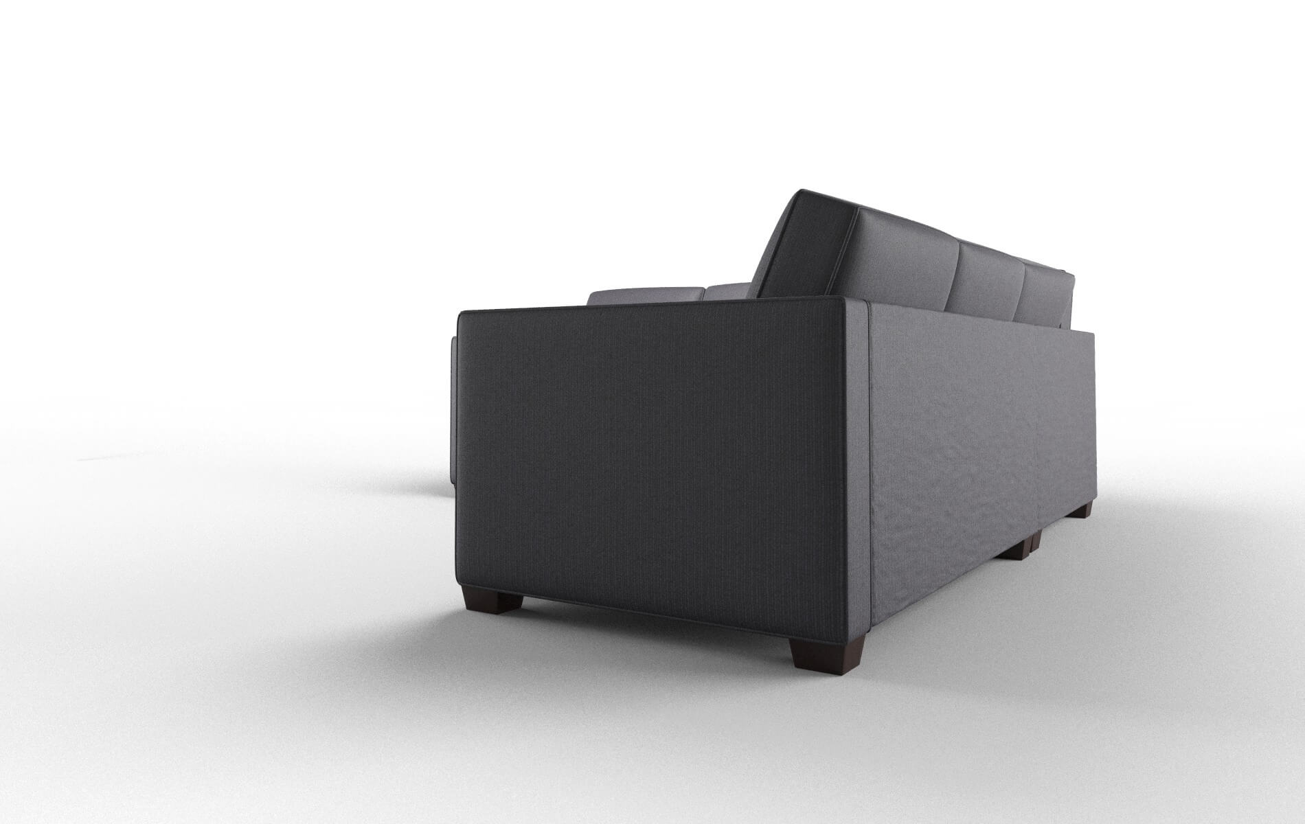 Calgary Parker Charcoal Sectional espresso legs 4