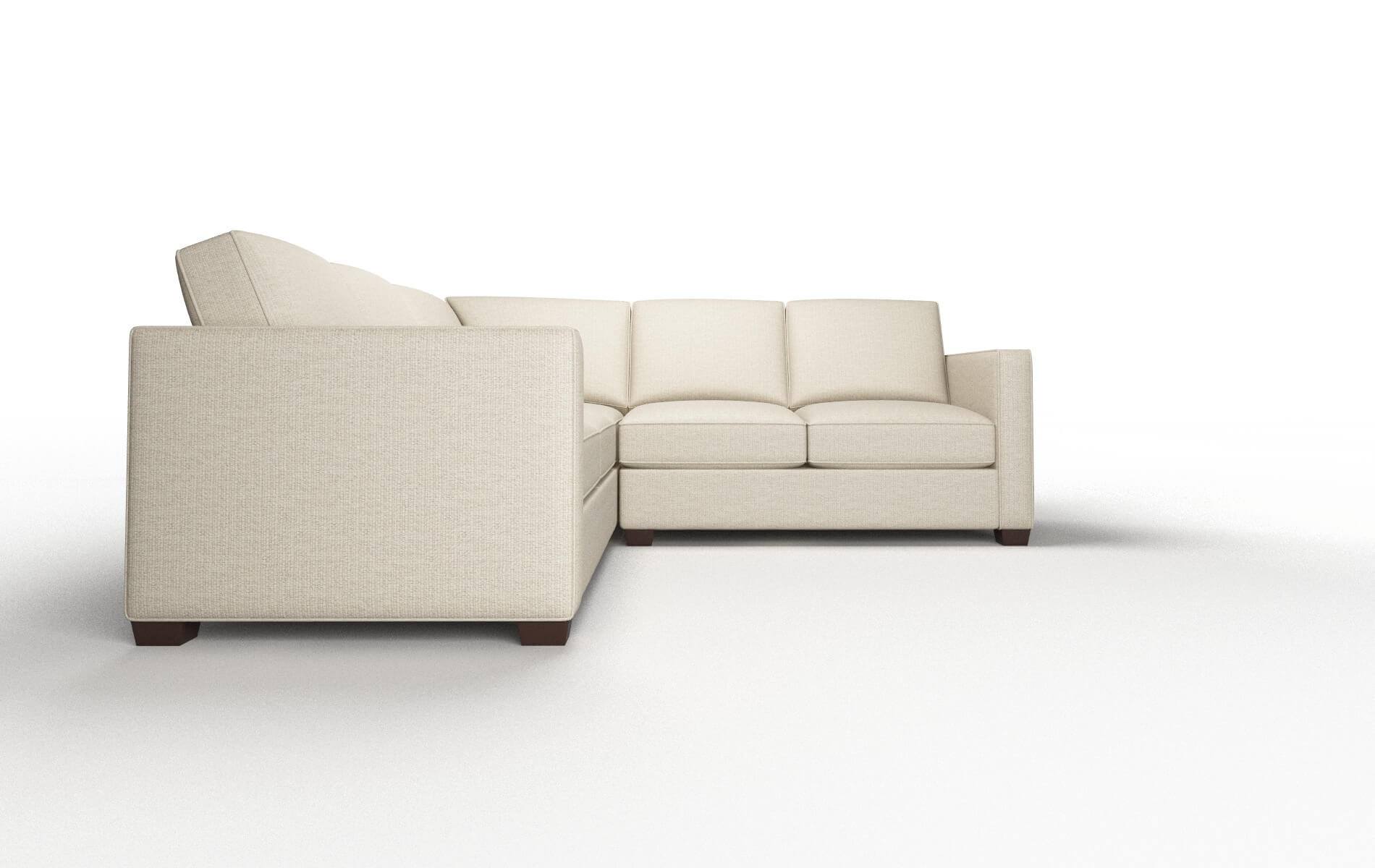 Calgary Parker Linen Sectional espresso legs 2
