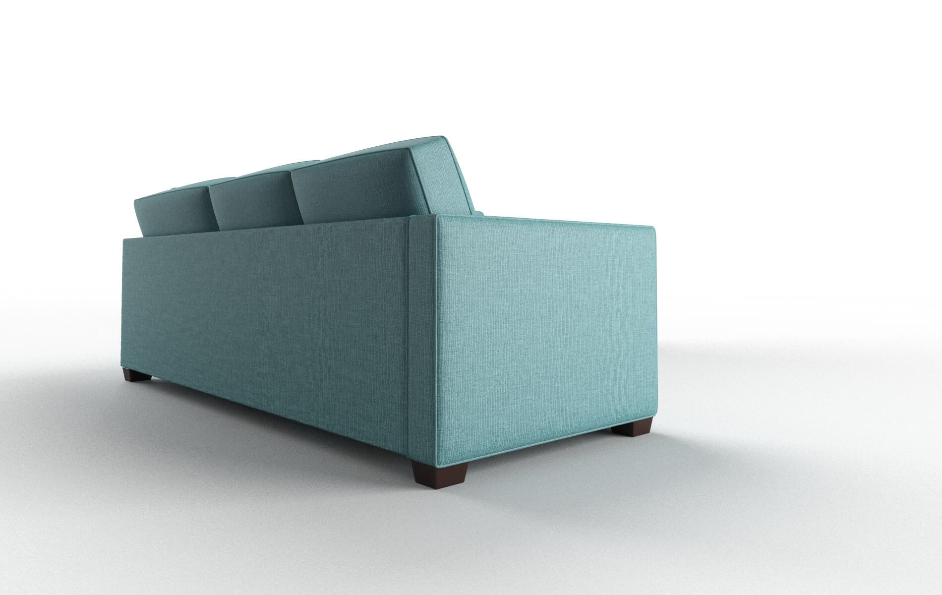 Calgary Parker Turquoise Sectional espresso legs 3