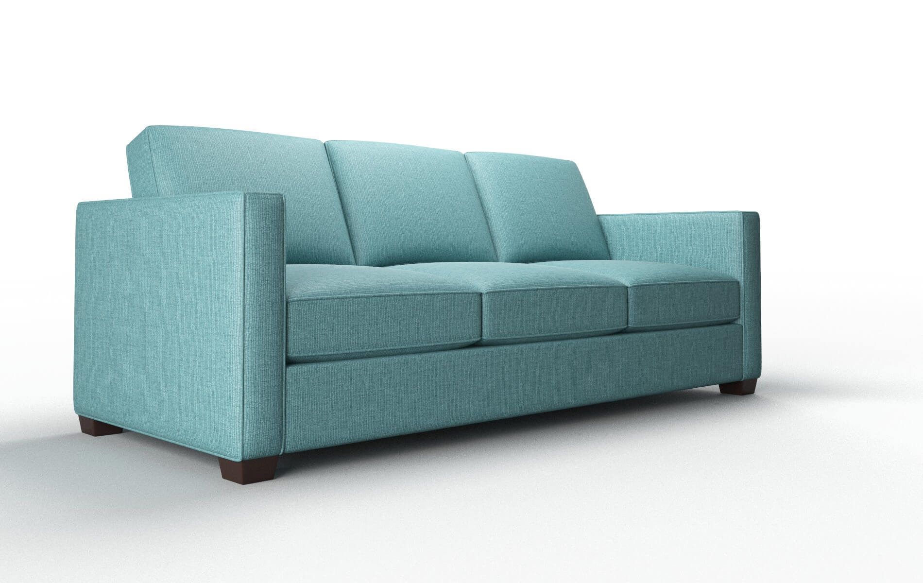 Calgary Parker Turquoise Sofa espresso legs 2