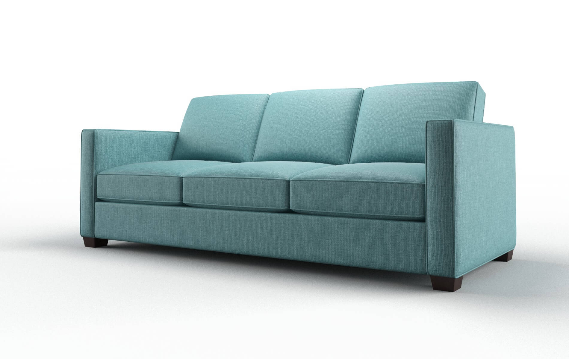 Calgary Parker Turquoise Sofa espresso legs 4