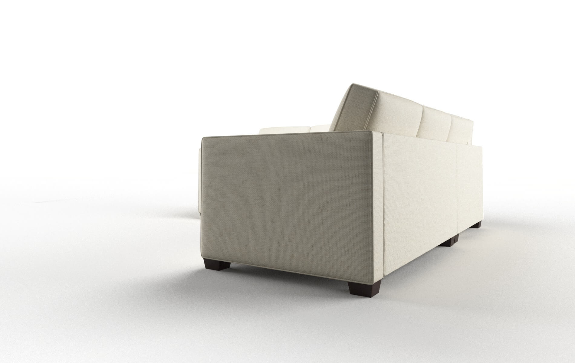 Calgary Phoenix Ivory Sectional espresso legs 4