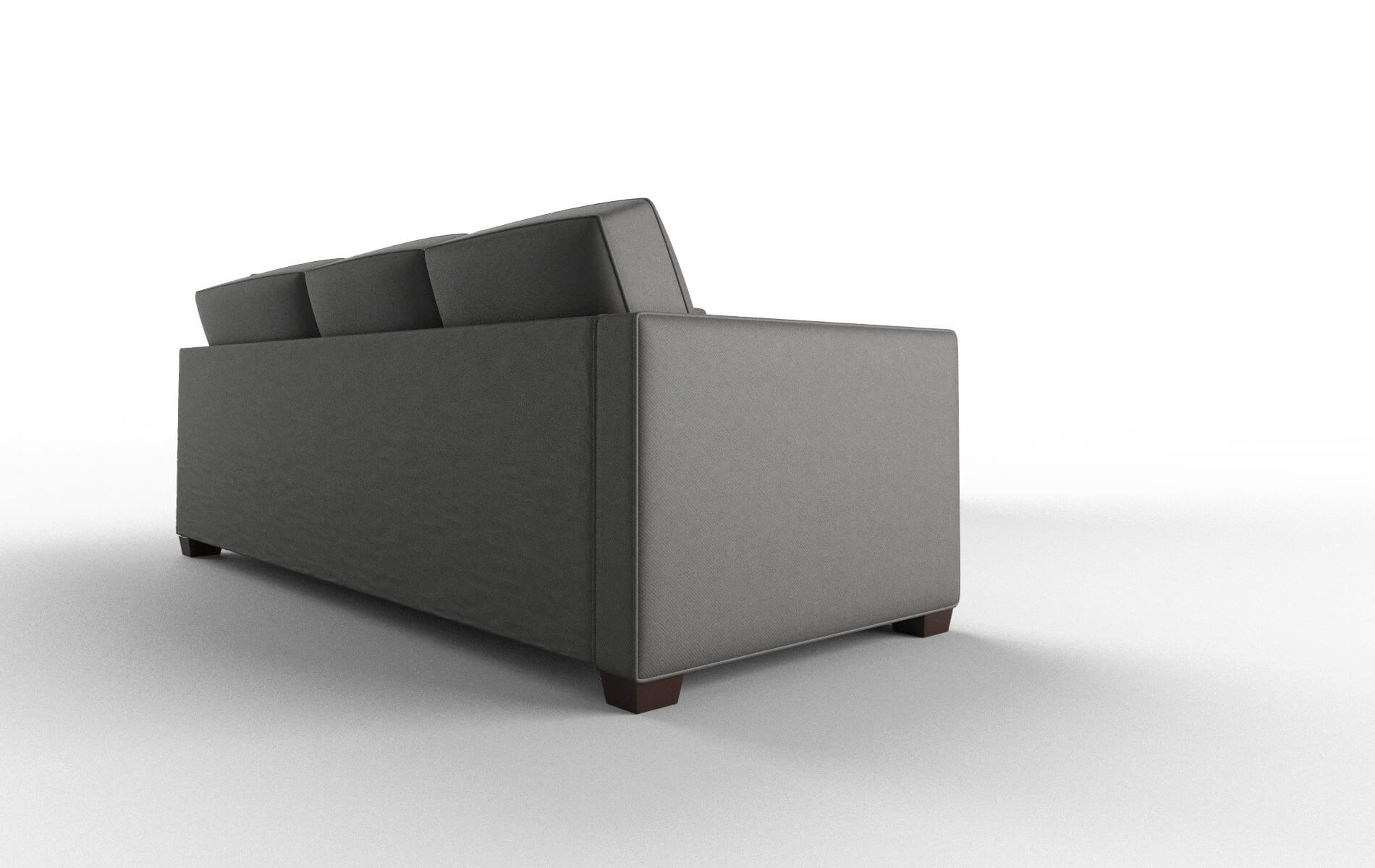 Calgary Rocket Charcoal Sectional espresso legs 3
