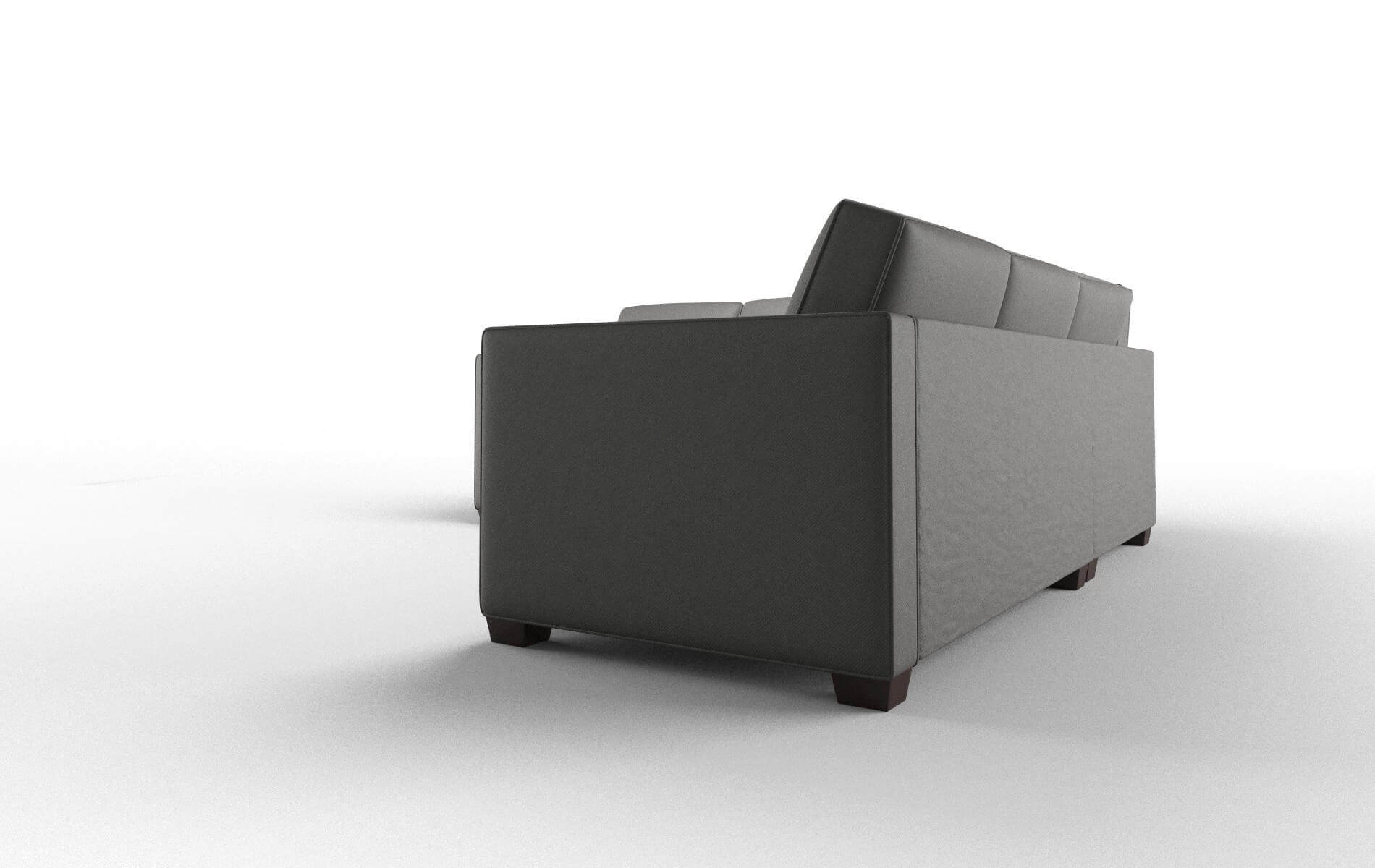 Calgary Rocket Charcoal Sectional espresso legs 4