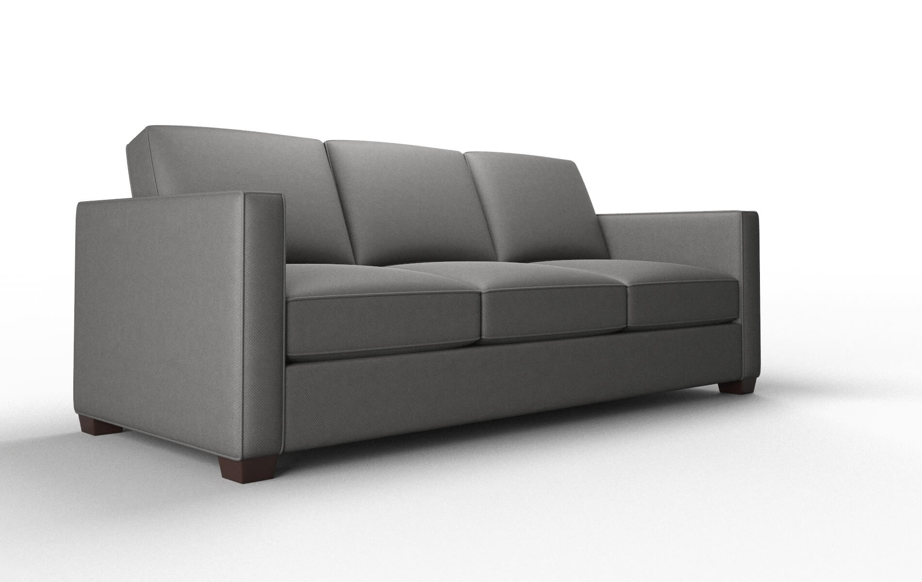 Calgary Rocket Charcoal Sofa espresso legs 2