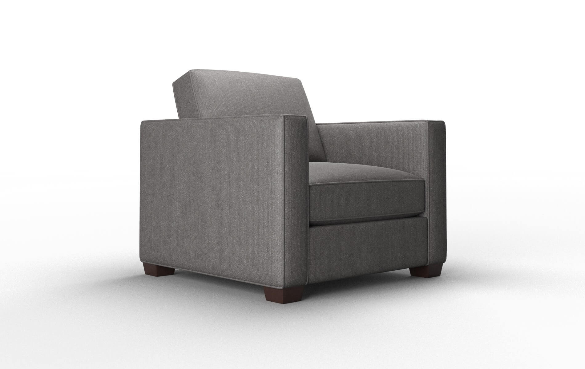 Calgary Sasha Grey Chair espresso legs 2