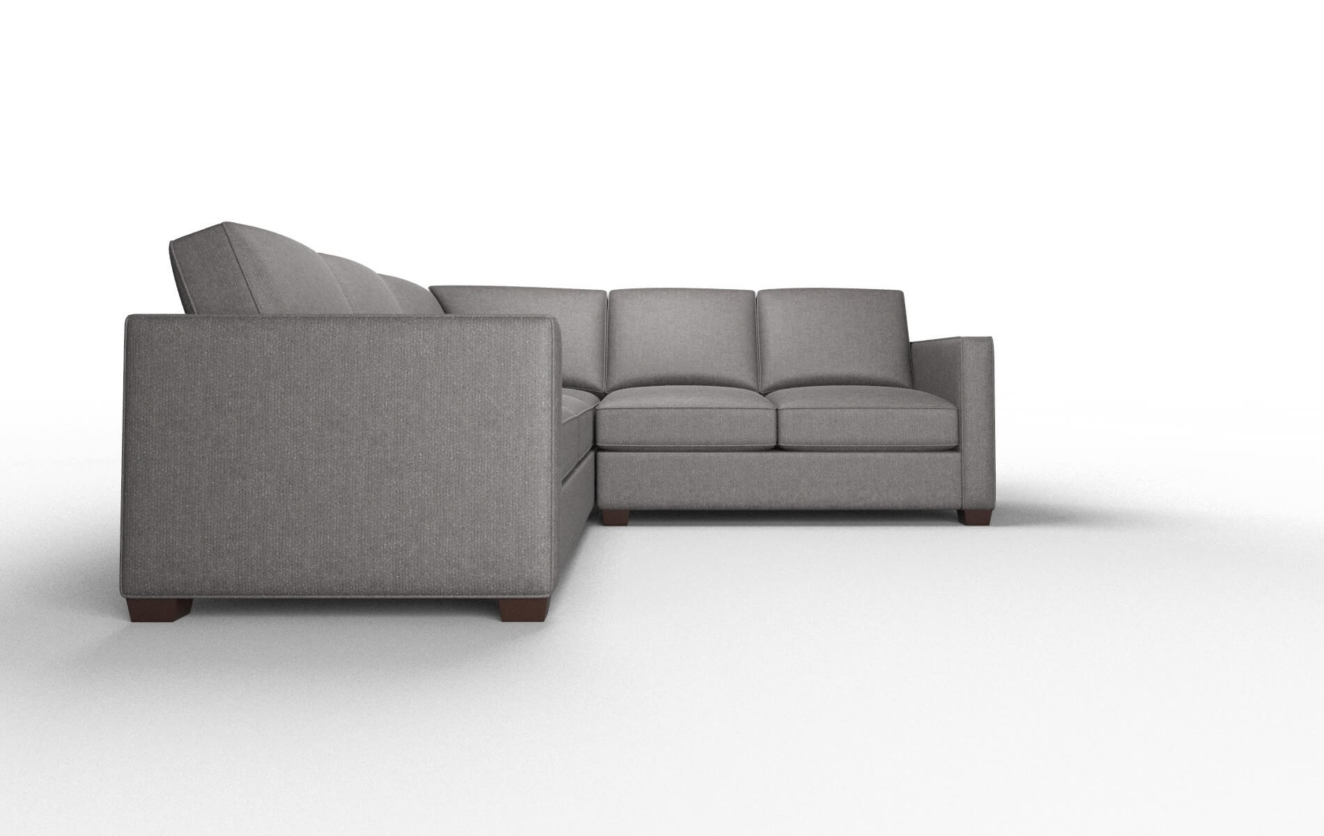 Calgary Sasha Grey Sectional espresso legs 2