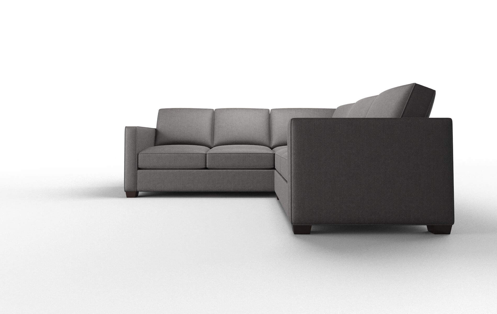 Calgary Sasha Grey Sectional espresso legs 5