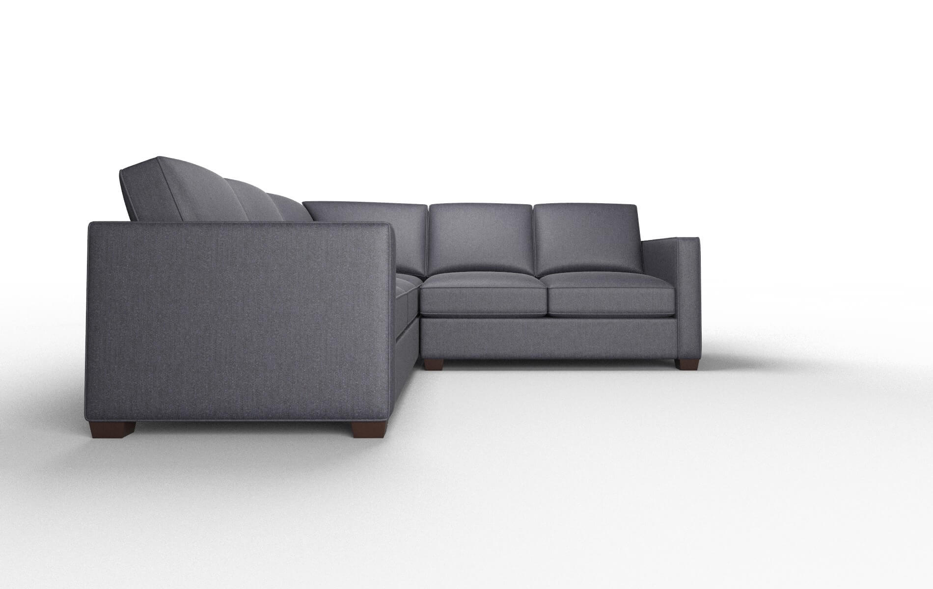 Calgary Sasha Navy Sectional espresso legs 2