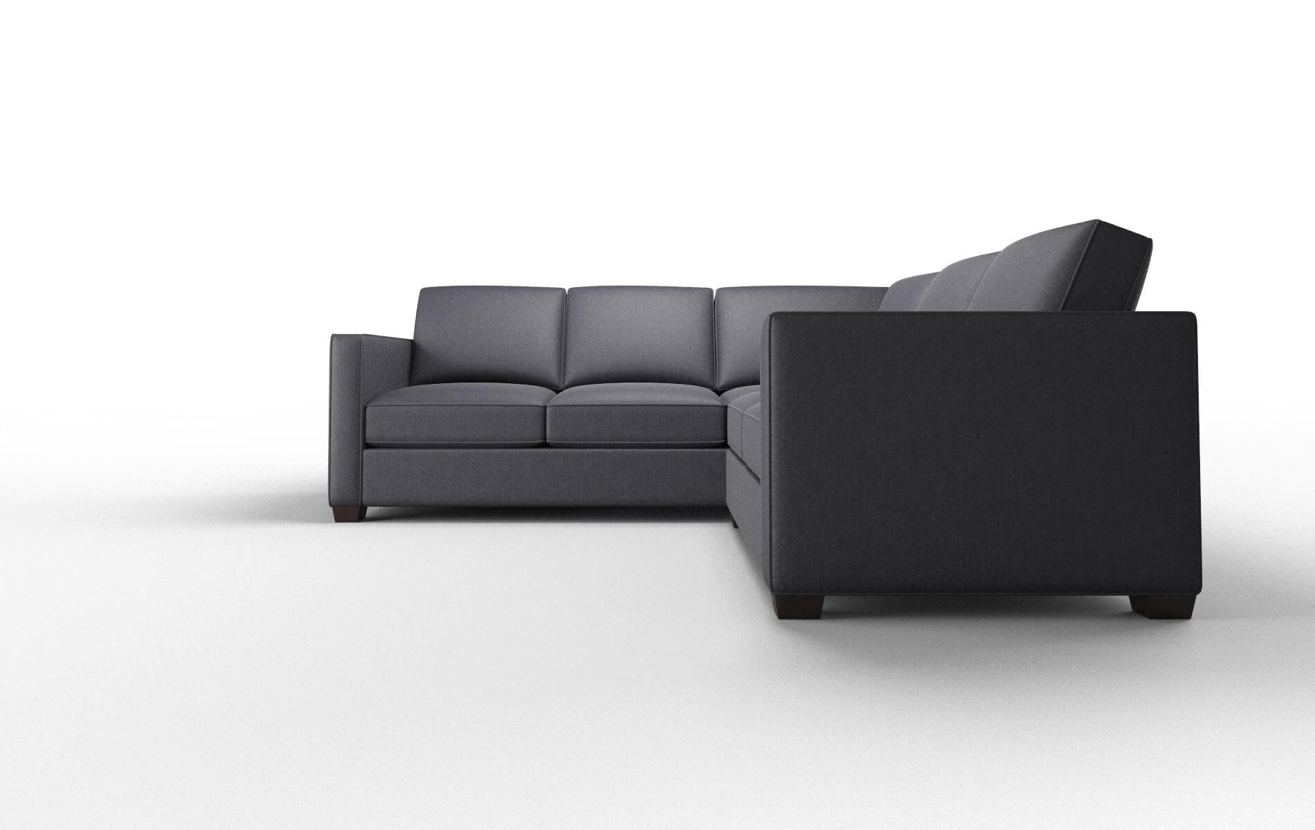 Calgary Sasha Navy Sectional espresso legs 5