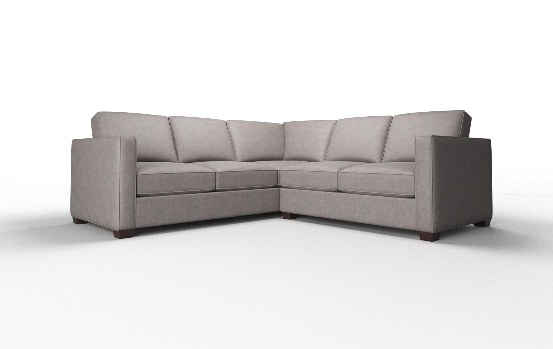 Calgary Suave Slate Sectional espresso legs 1